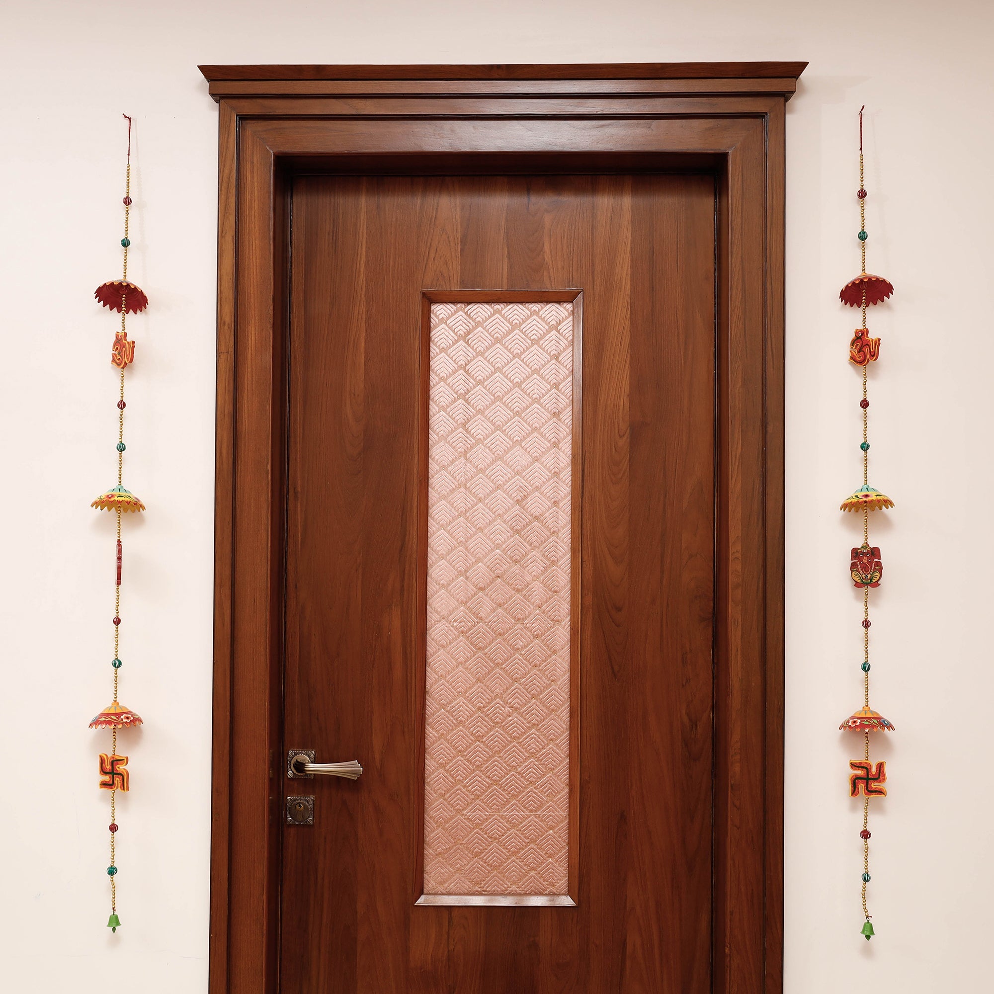 DEVENDRA SINGH Banaras Handpainted Wooden & Beadwork Decorative Hangings (Set of 2) - view 2