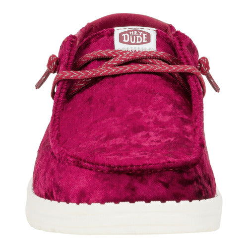 HEYDUDE shoes Wendy Crushed Velvet - Burgundy - view 4