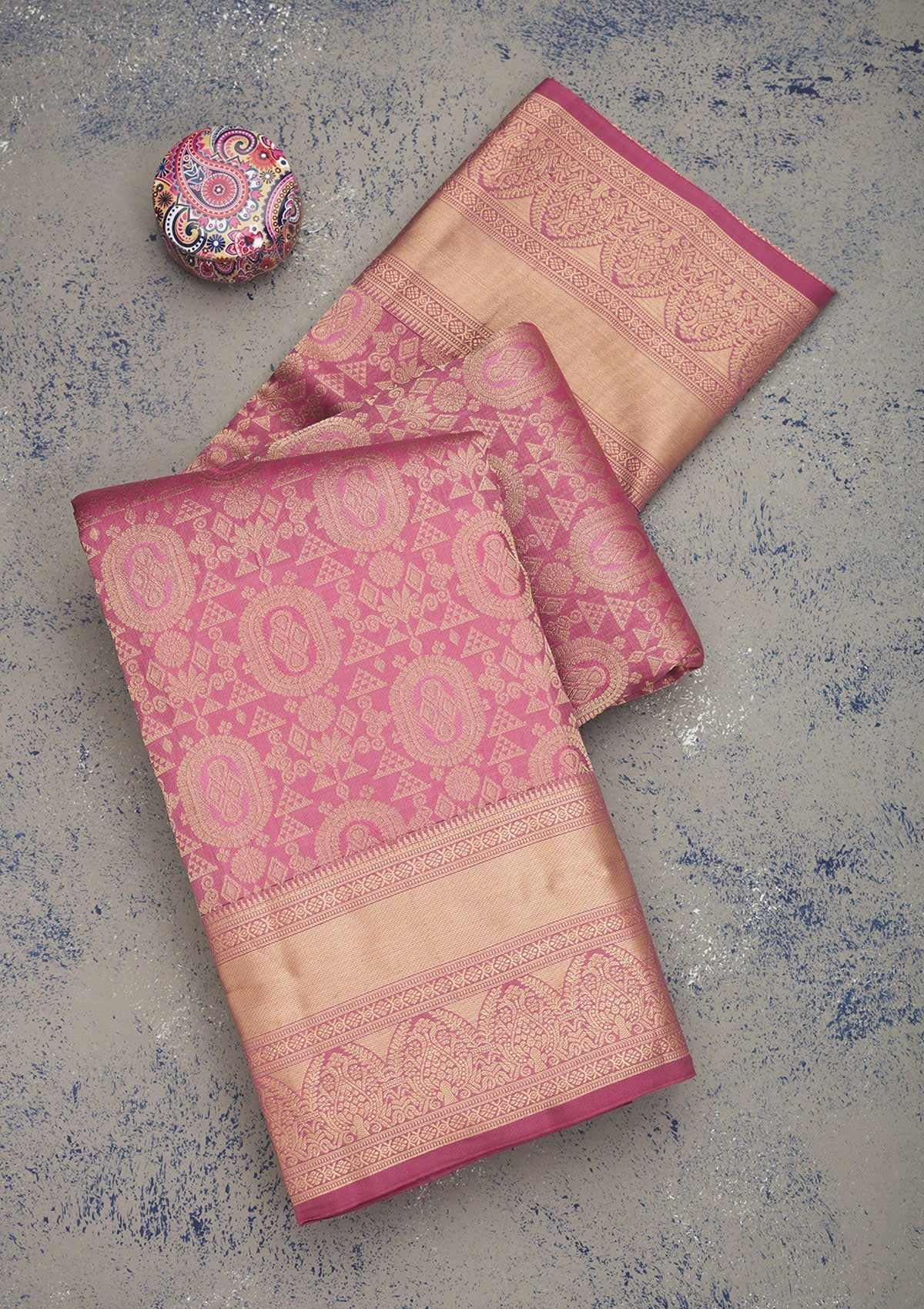 Koskii Wine Zariwork Pure Silk Saree – Women's