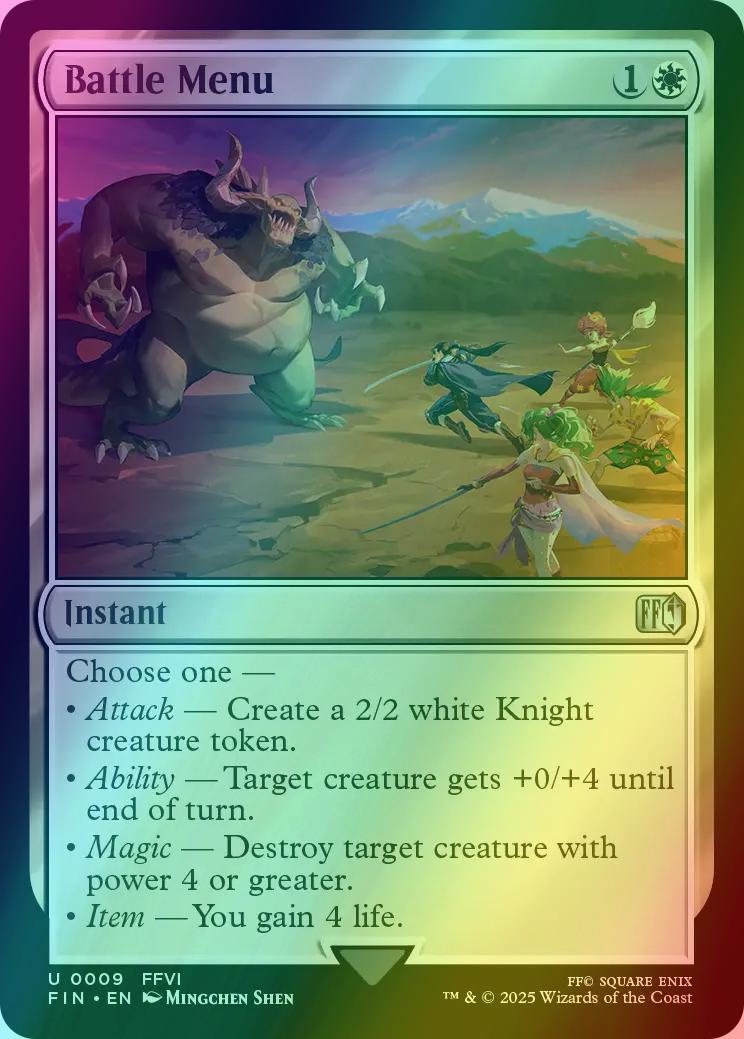 Battle menu 9 – Magic Battle Menu [9] [FINAL FANTASY] [Foil]