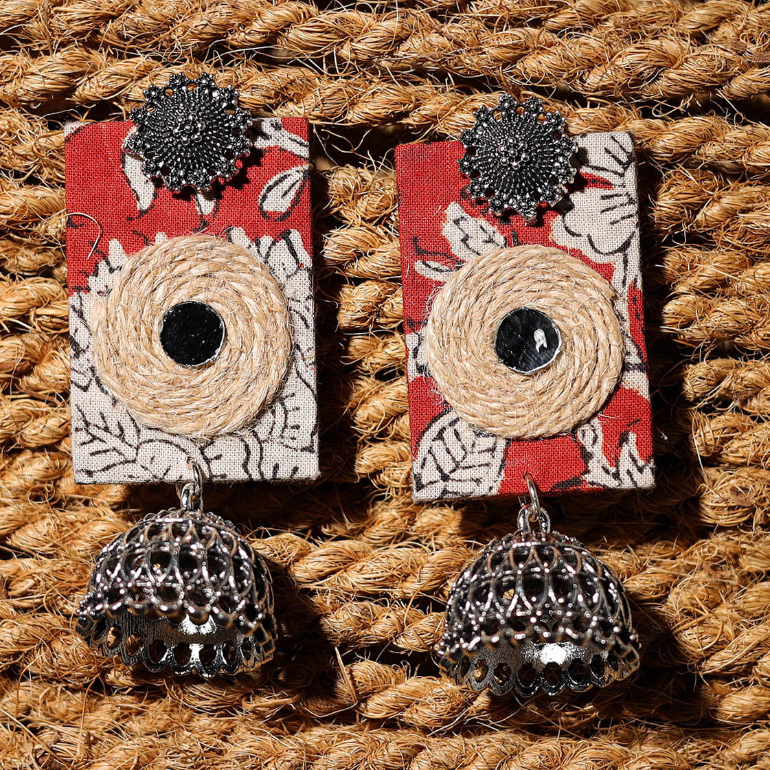 JALPARI Arohi Handcrafted GS Fabart Jhumki Earrings - view 2