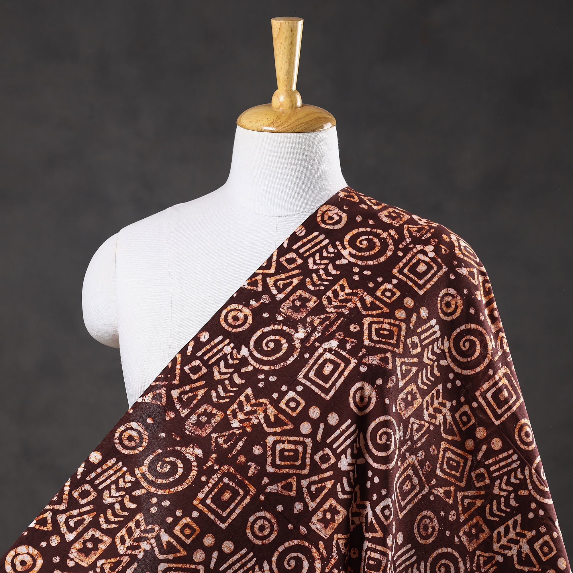 BATIK BY MD. SHARIFF Brown - Hand Printed Cotton Batik Fabric