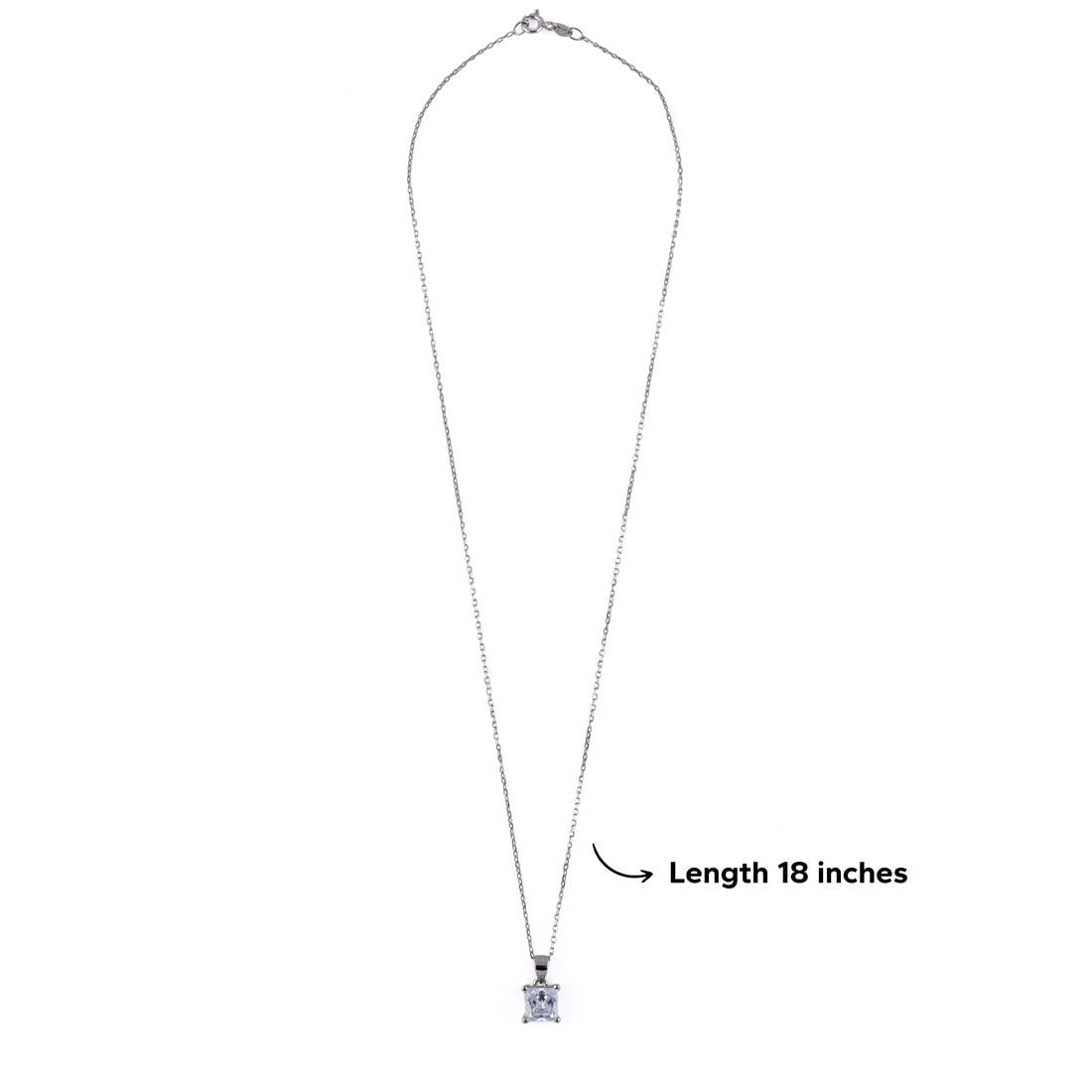 Prinjal Jewellers Square Diamond Pendant Set For Women - view 6