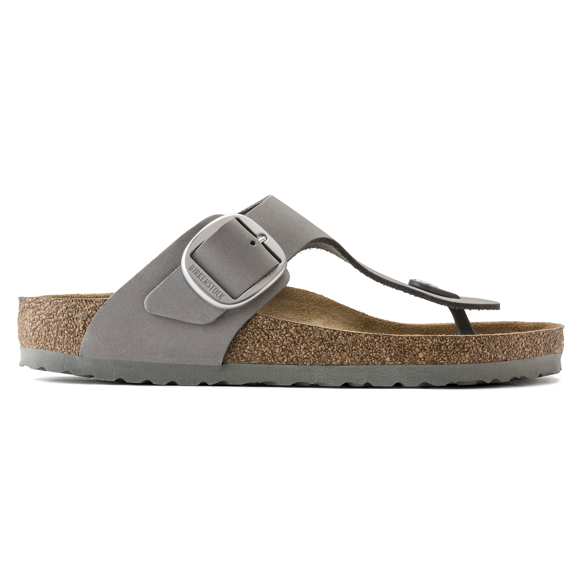 Birkenstock Gizeh Big Buckle Nubuck Leather – Gray Gray/Dove Gray - view 3