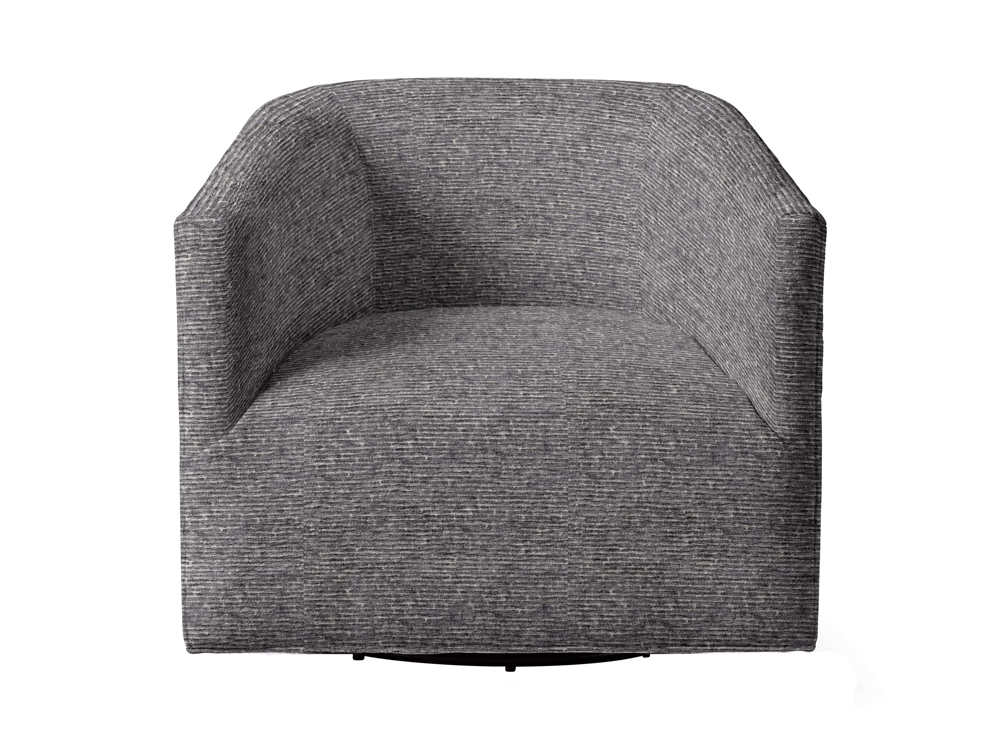 Arhaus Ellison Swivel Chair with Wood Base