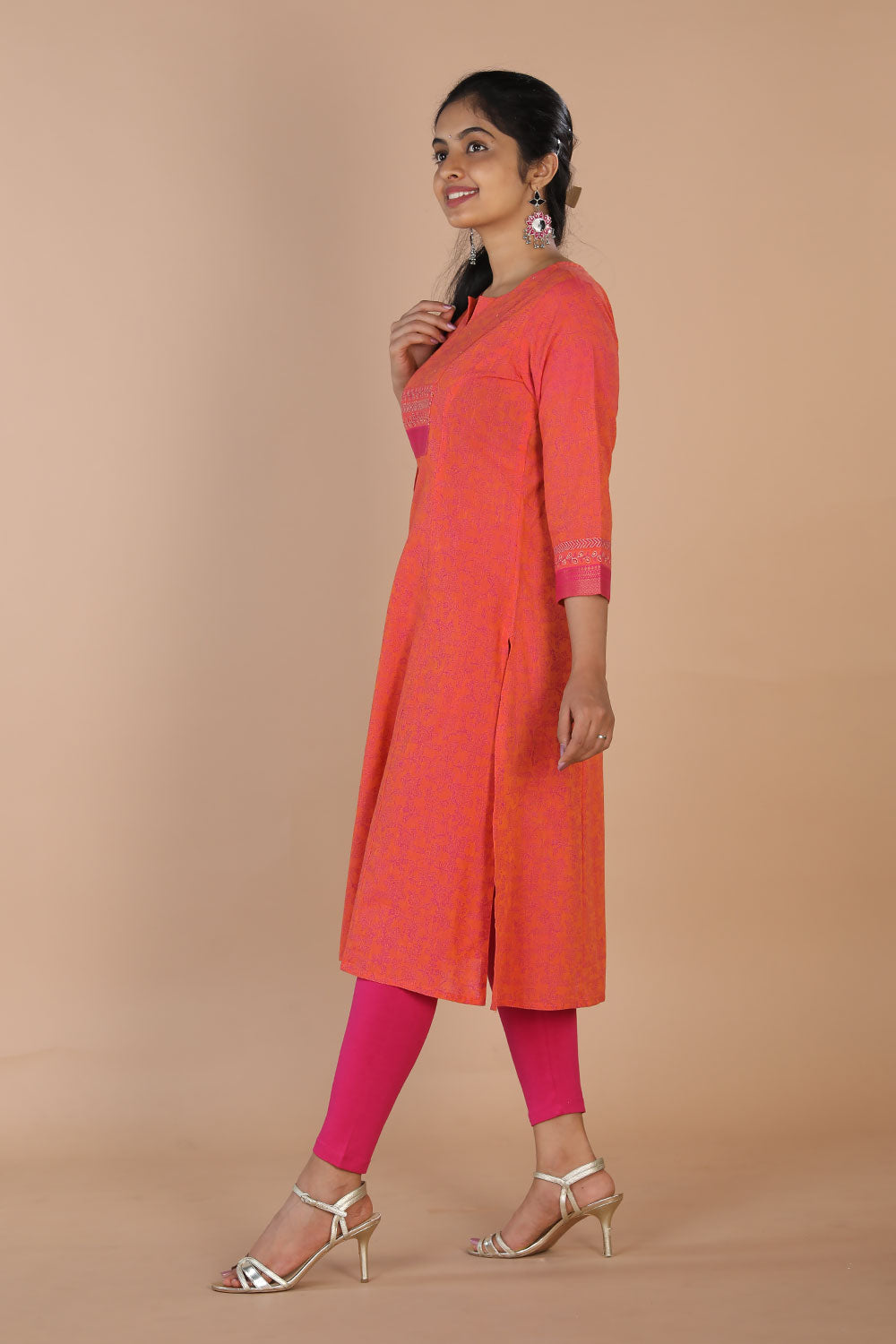 Kalanjali Ethnics Festive cotton blockprinted kurti - view 5