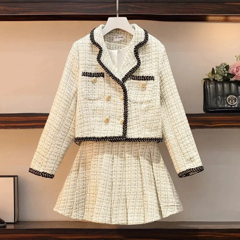 Alamode By Akanksha Dorotha Luxe Tweed 2 Pc Set - Set of Jacket and Skirt - view 2