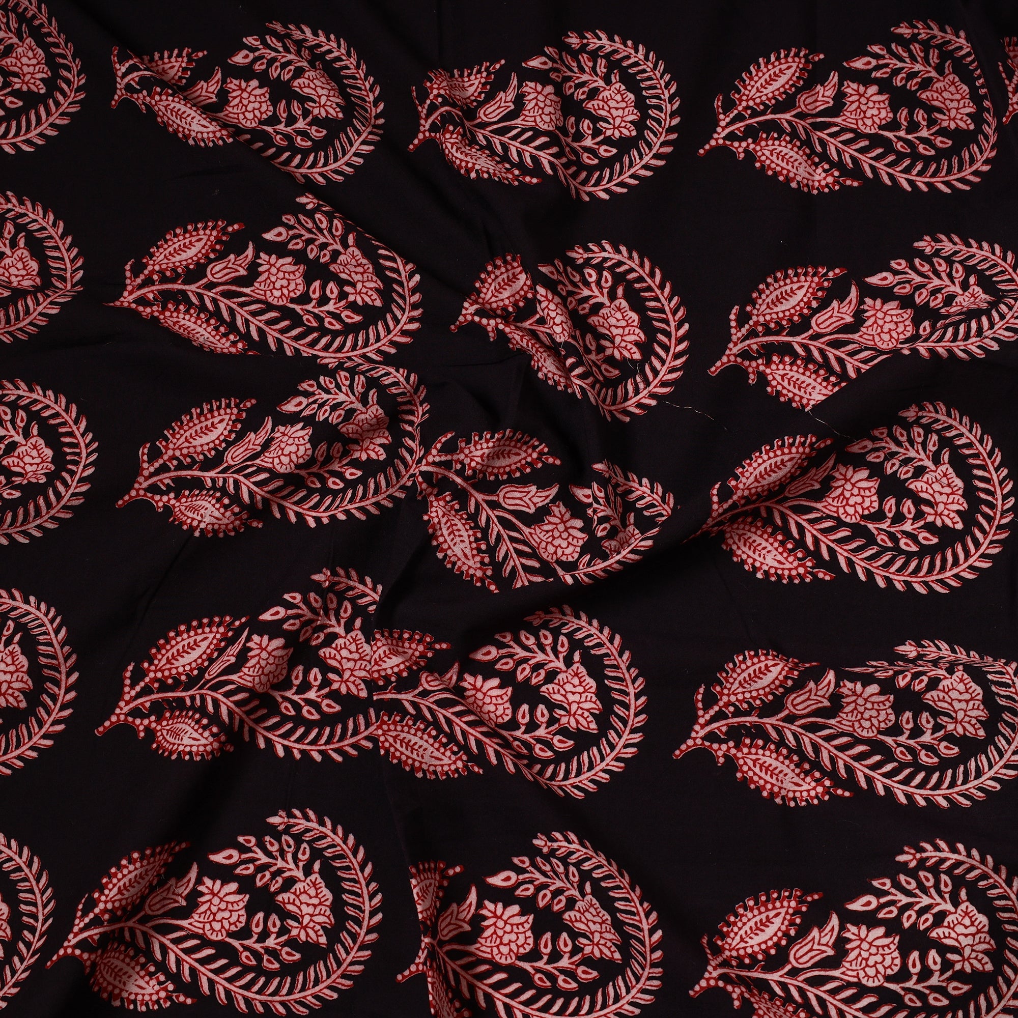 BAGH PRINTS BY UMAR FARUK KHATRI Black - Bagh Block Printed Cotton Precut Fabric (1.2 Meter) 31 - view 2