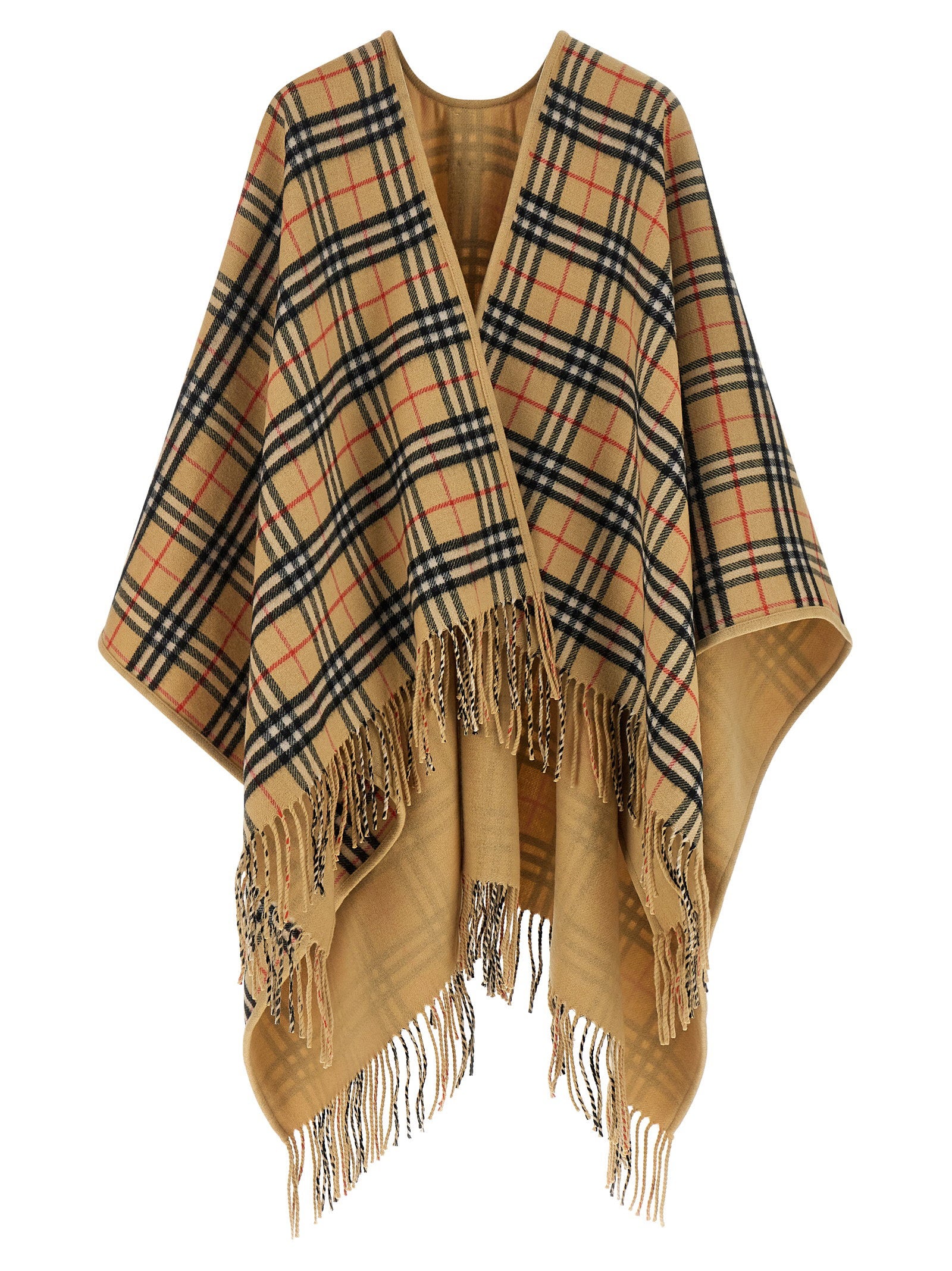Burberry Check Wool Reversible Cape – 100% wool - view 2