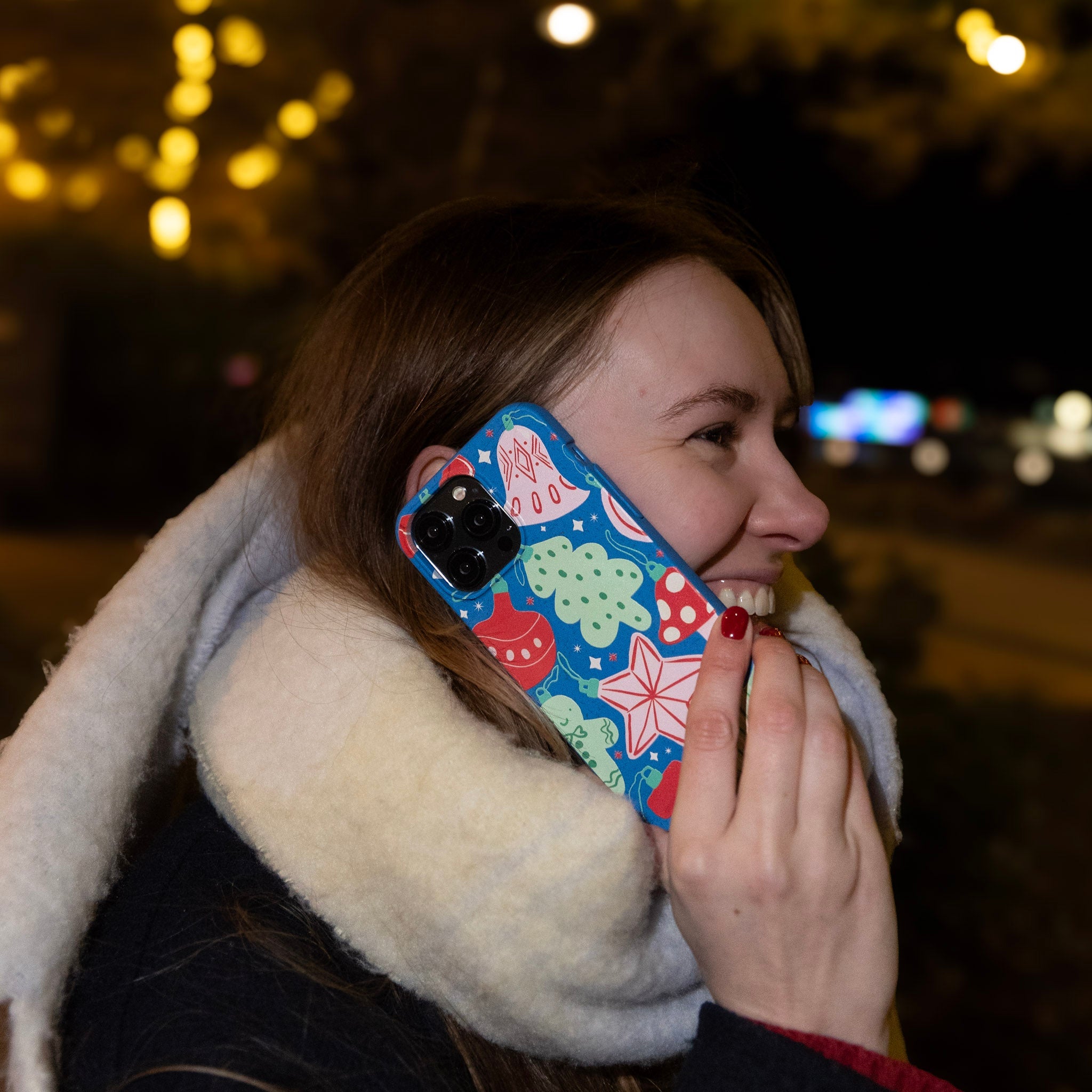 BlackTree Electric Blue Festive Flair Google Pixel 8a Case - view 3