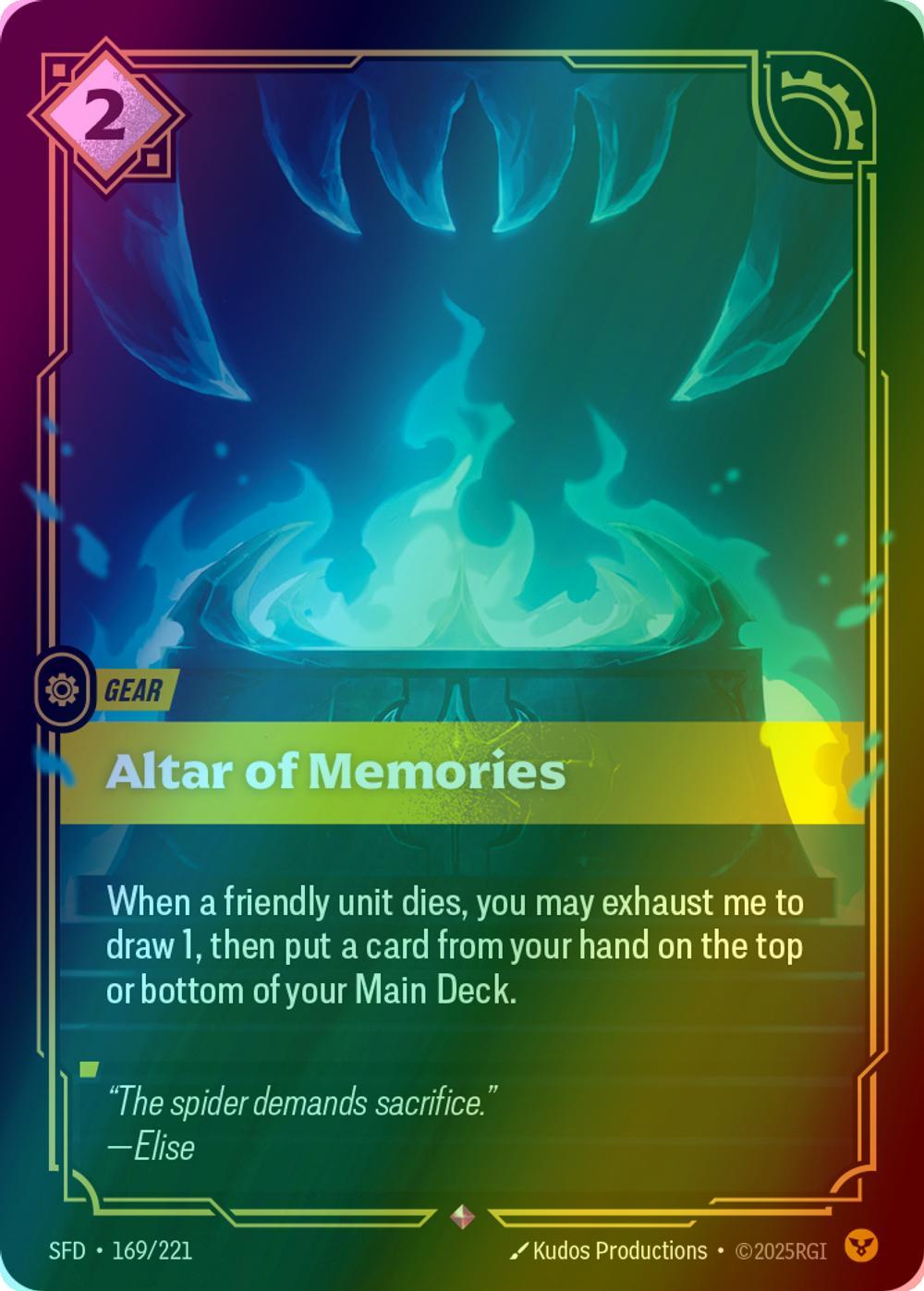 Riftbound Altar of Memories - 169/221 [Spiritforged] [Foil]