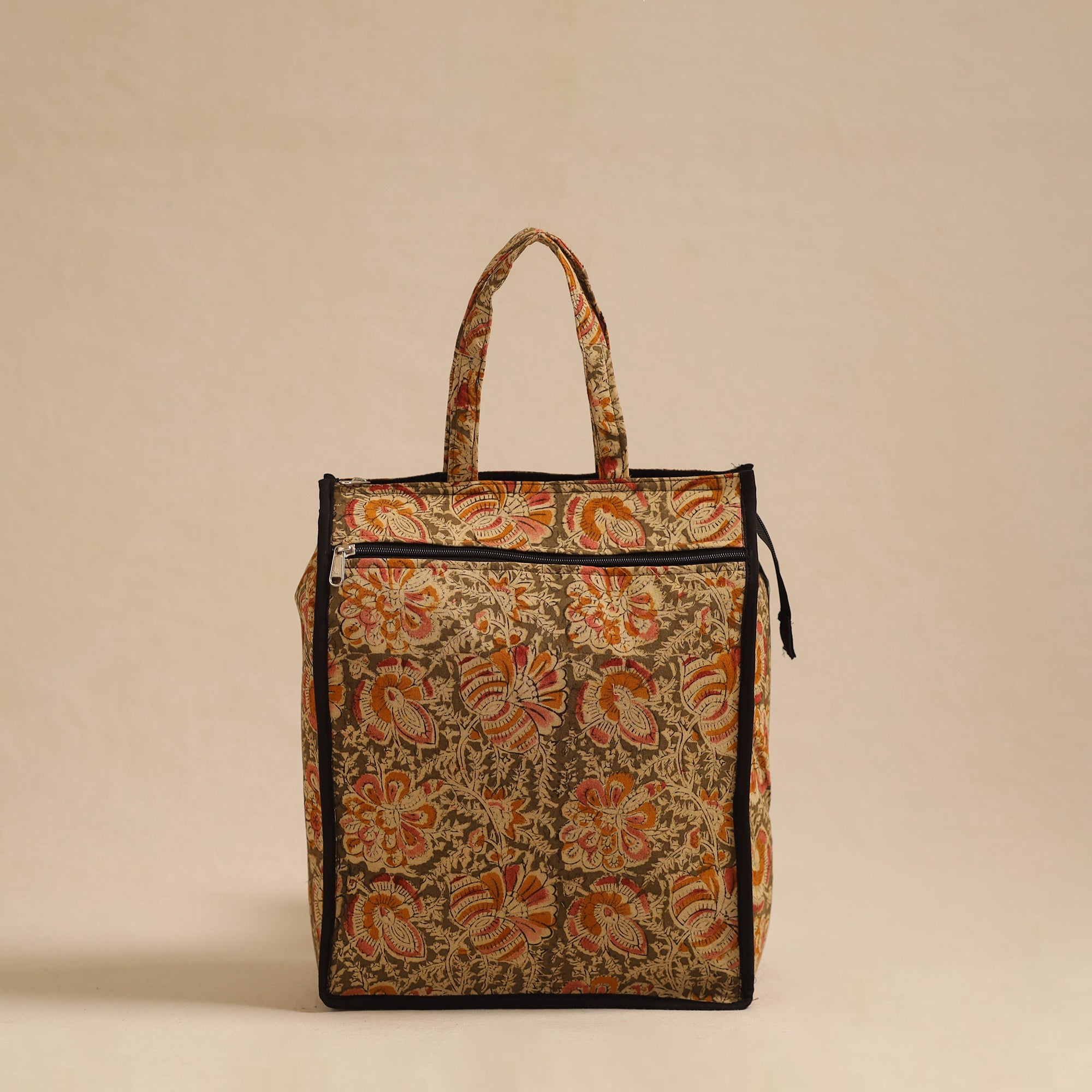 NOORI BAZAR Brown - Handcrafted Cotton Shopping Hand Bag 07
