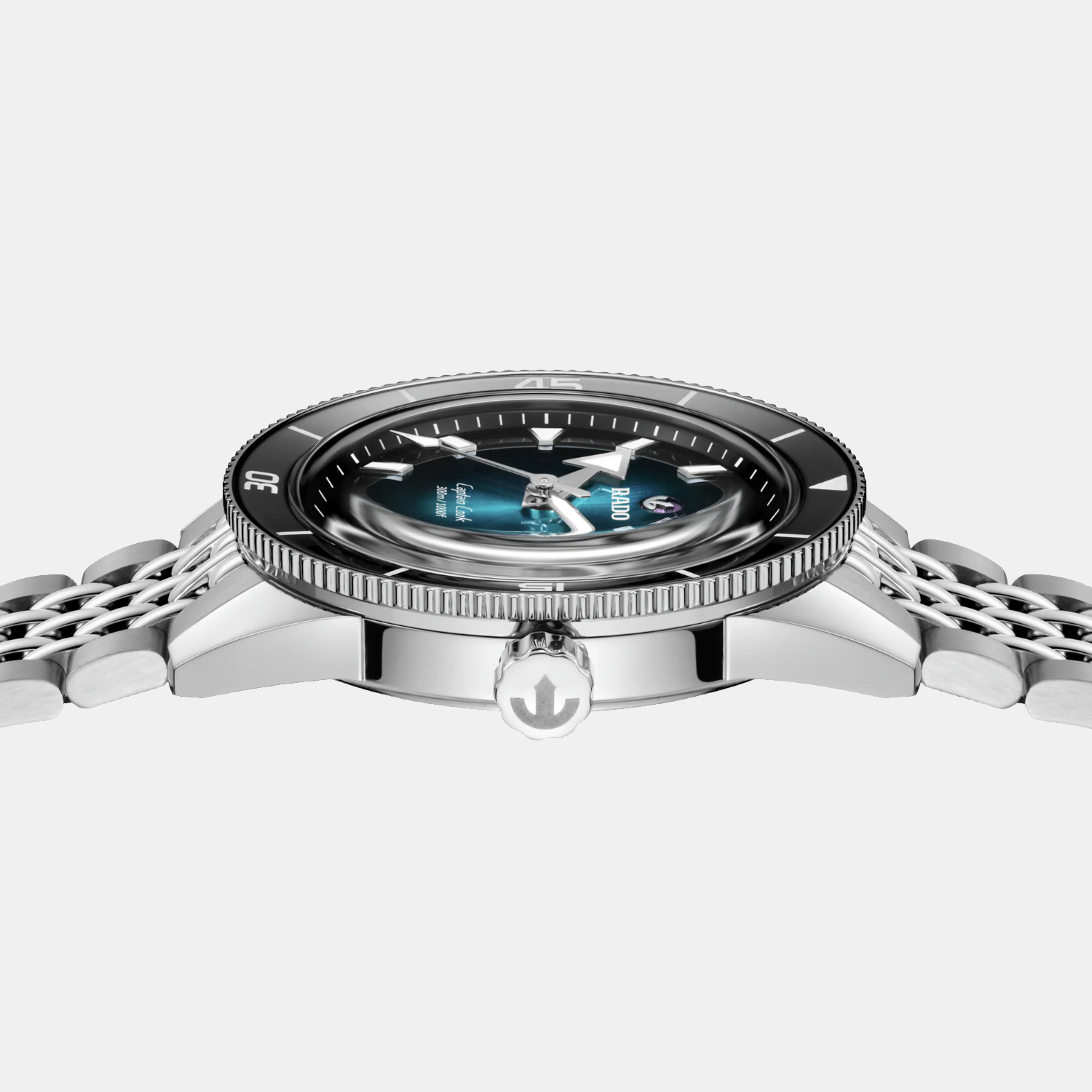 Rado Captain Cook Men Automatic Turquoise Dial Analog Stainless Steel Watch R32223213 - view 2