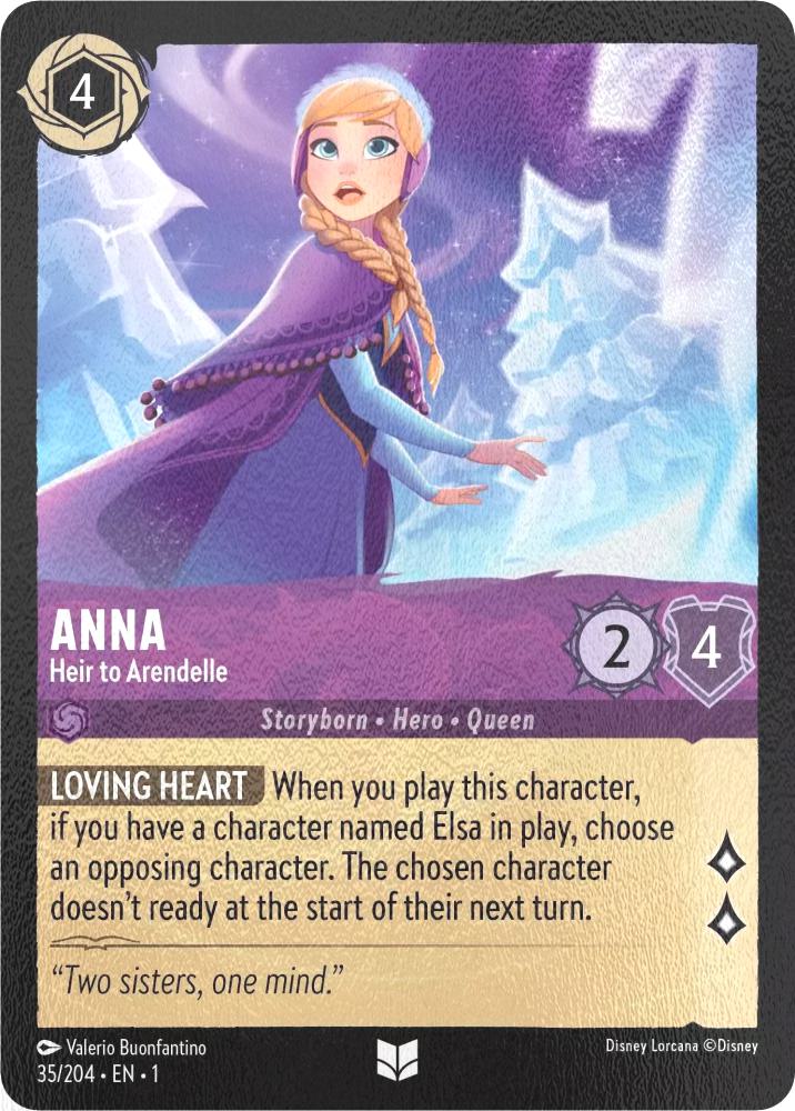 Lorcana Anna - Heir to Arendelle - 35/204 [The First Chapter] [Cold Foil]