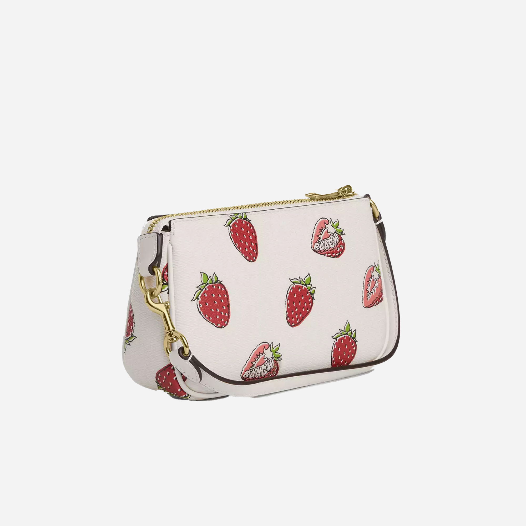 COACH Nolita 19 With Strawberry Print Gold/Chalk Multi - view 2