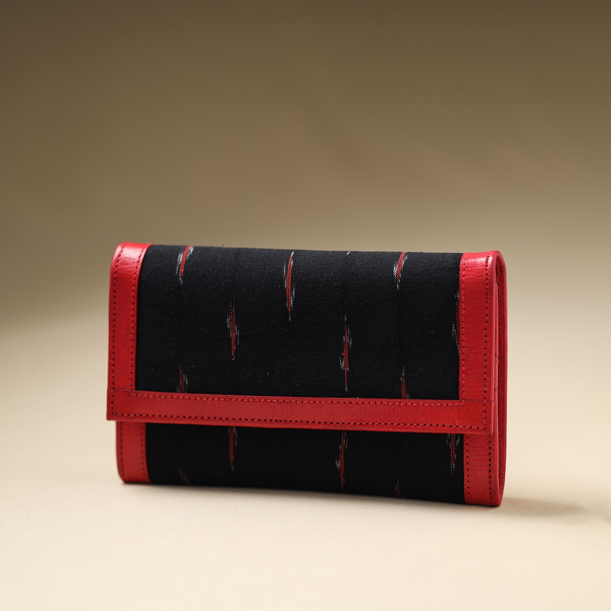 ASALKAAR Black - Handcrafted Ikat Weave Leather Wallet - view 2