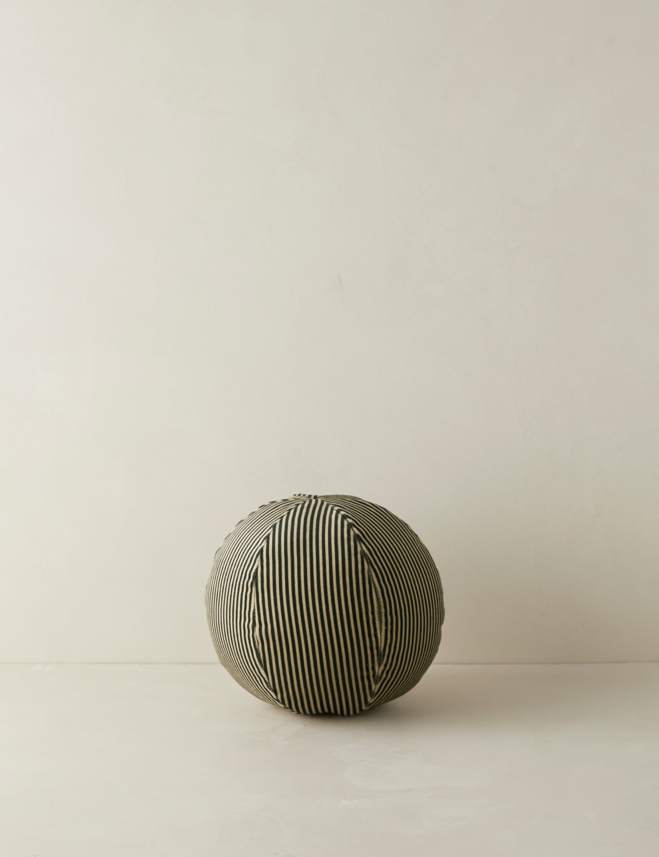 Lulu and Georgia Striped Velvet Ball Pillow by Sarah Sherman Samuel