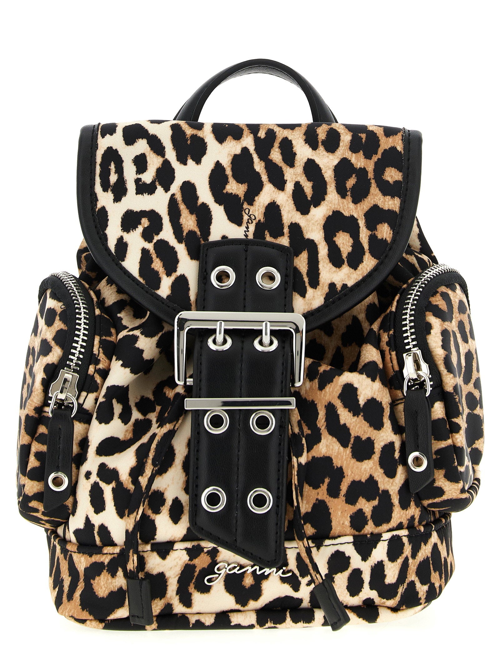 Ganni Animalier Bucky Backpack – 100% recycled polyamide