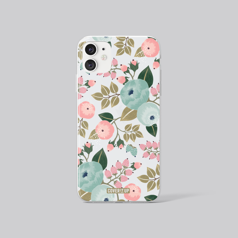 Cover It Up Tropical Floral Clear Silicone Case