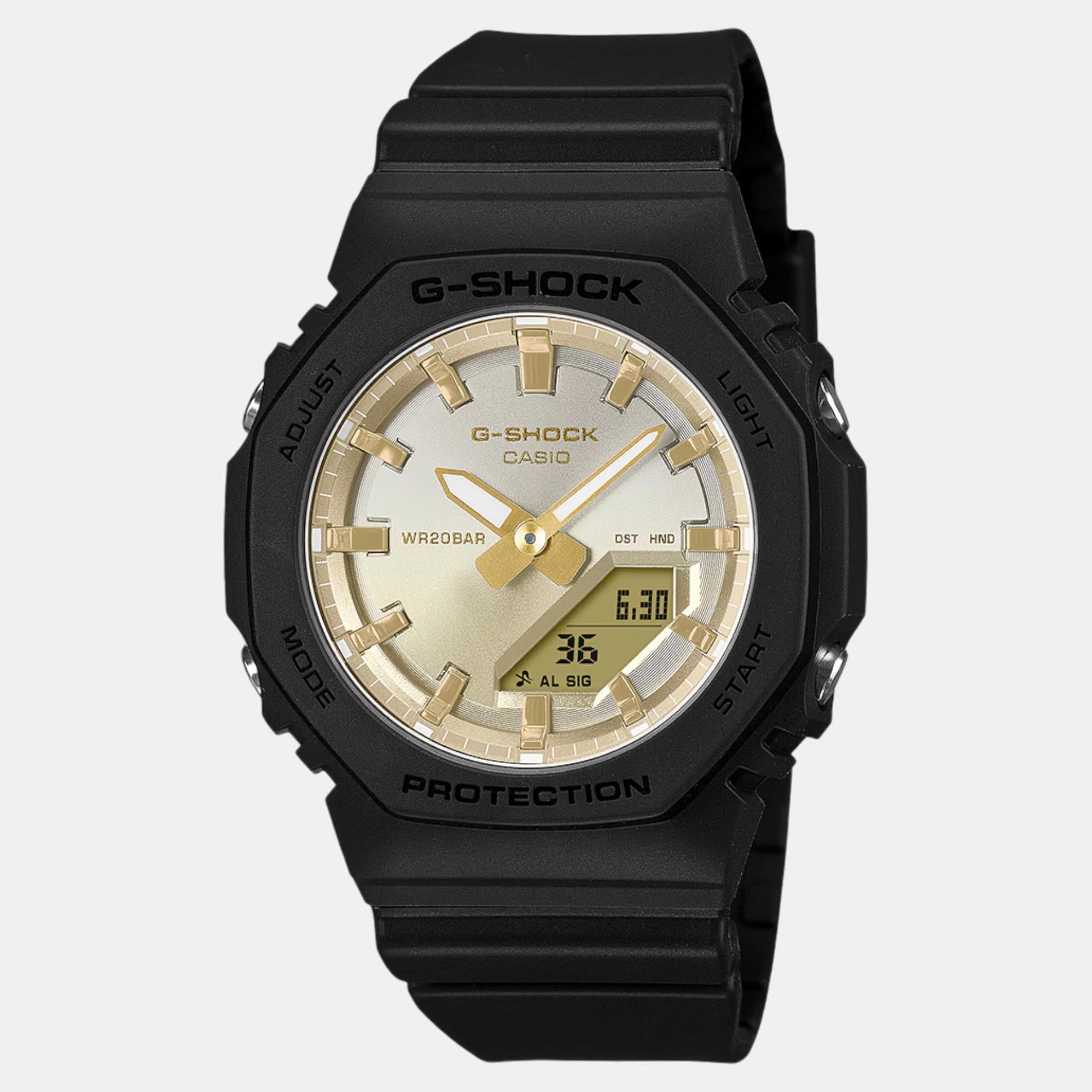 Casio G-Shock Women Quartz Gold Dial Analog-Digital Resin Watch G1557