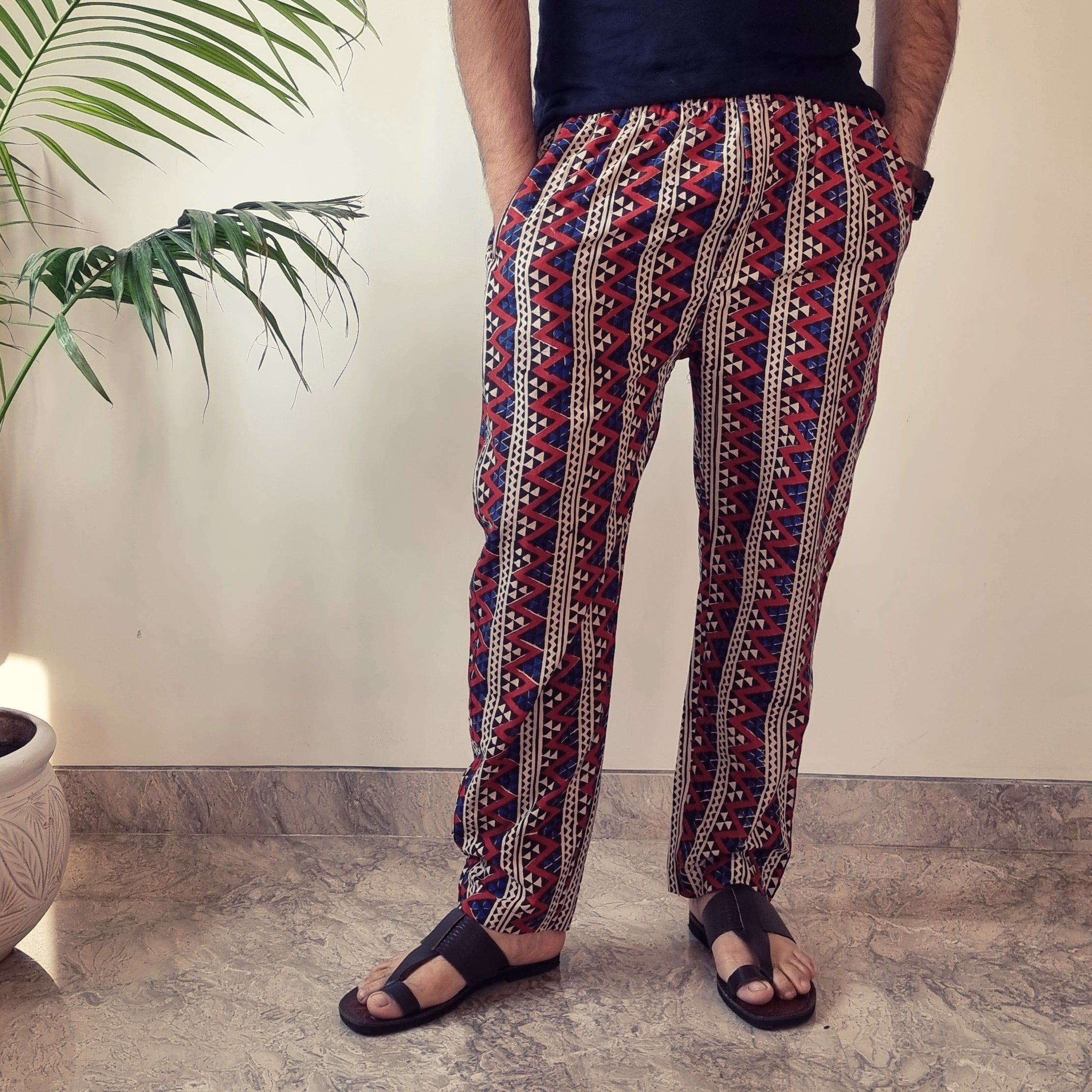 Cotton men s – ITOKRI CASUALS Bagru Block Printed Cotton Men’s Pyjama