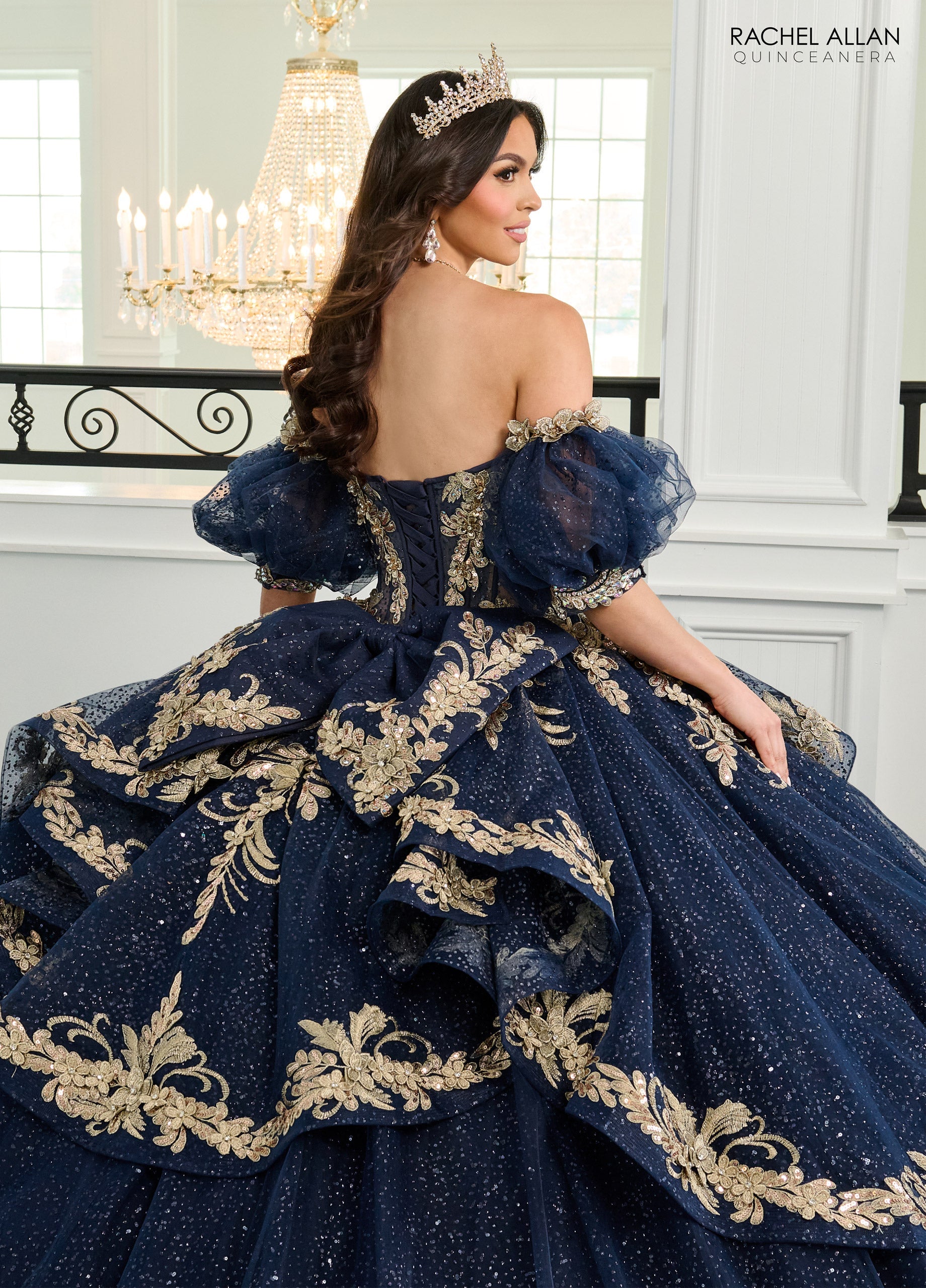Mary's Bridal Puff Sleeve Quinceanera Dress by Rachel Allan RQ3153 - view 3