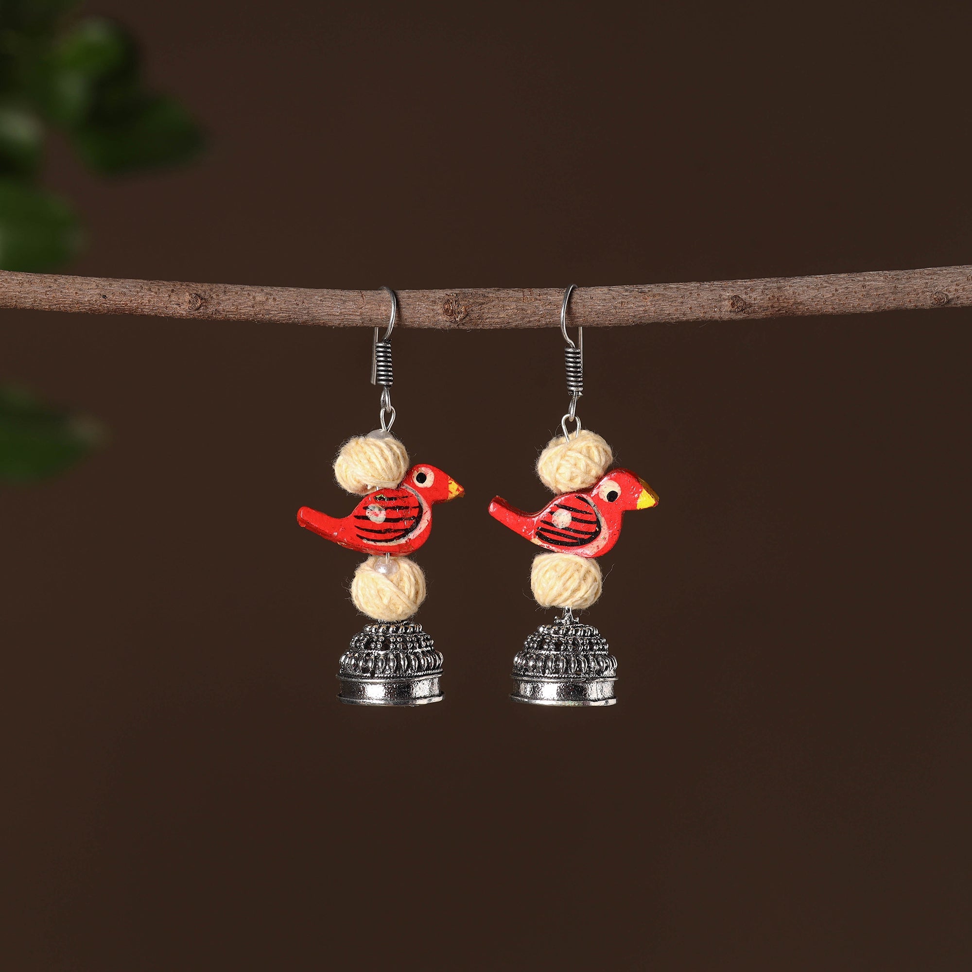 JALPARI Adhya German Silver Jhumki Earrings
