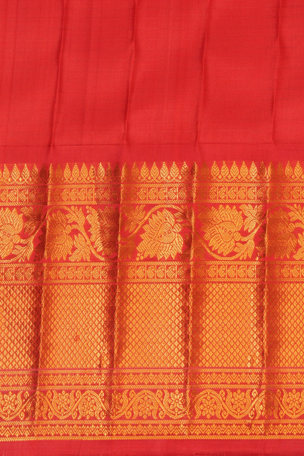 Kalanjali Gadwal Silk Kattam Purple Saree – Women's - view 4