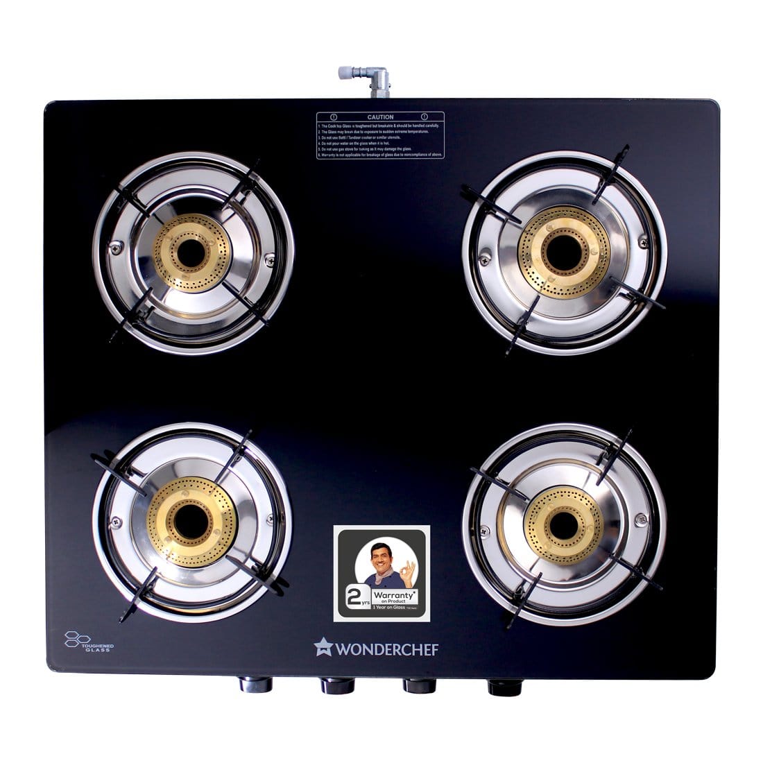 Wonderchef Ruby 4 Burner Glass Cooktop, Black Toughened Glass - view 6