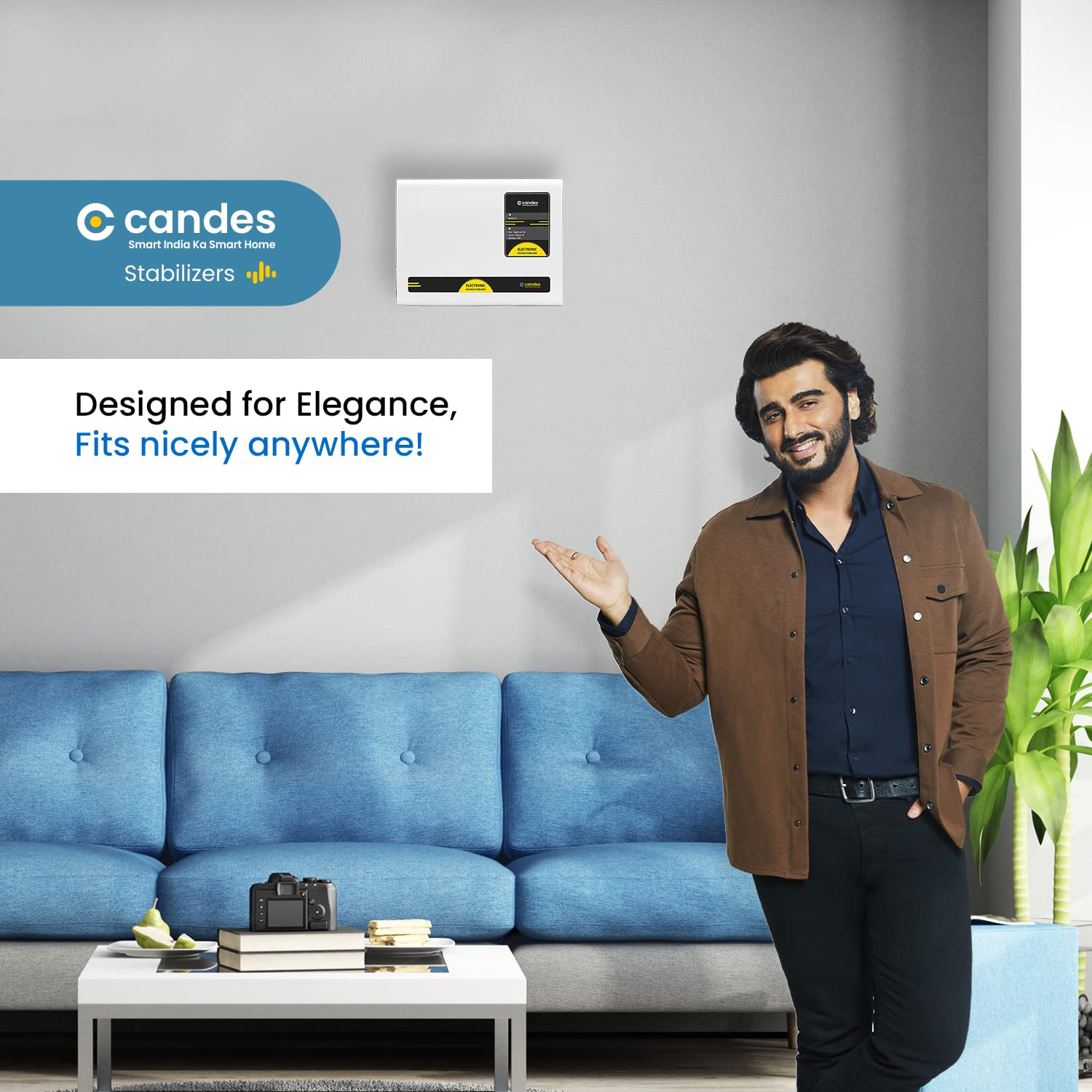 Candes Crystal 4kVA Working Range (170V to 280V) Voltage Stabilizer Best for Inverter AC, Split AC or Windows AC Upto 1.5 Ton (MS-Grey) 3 Years Warran - view 3