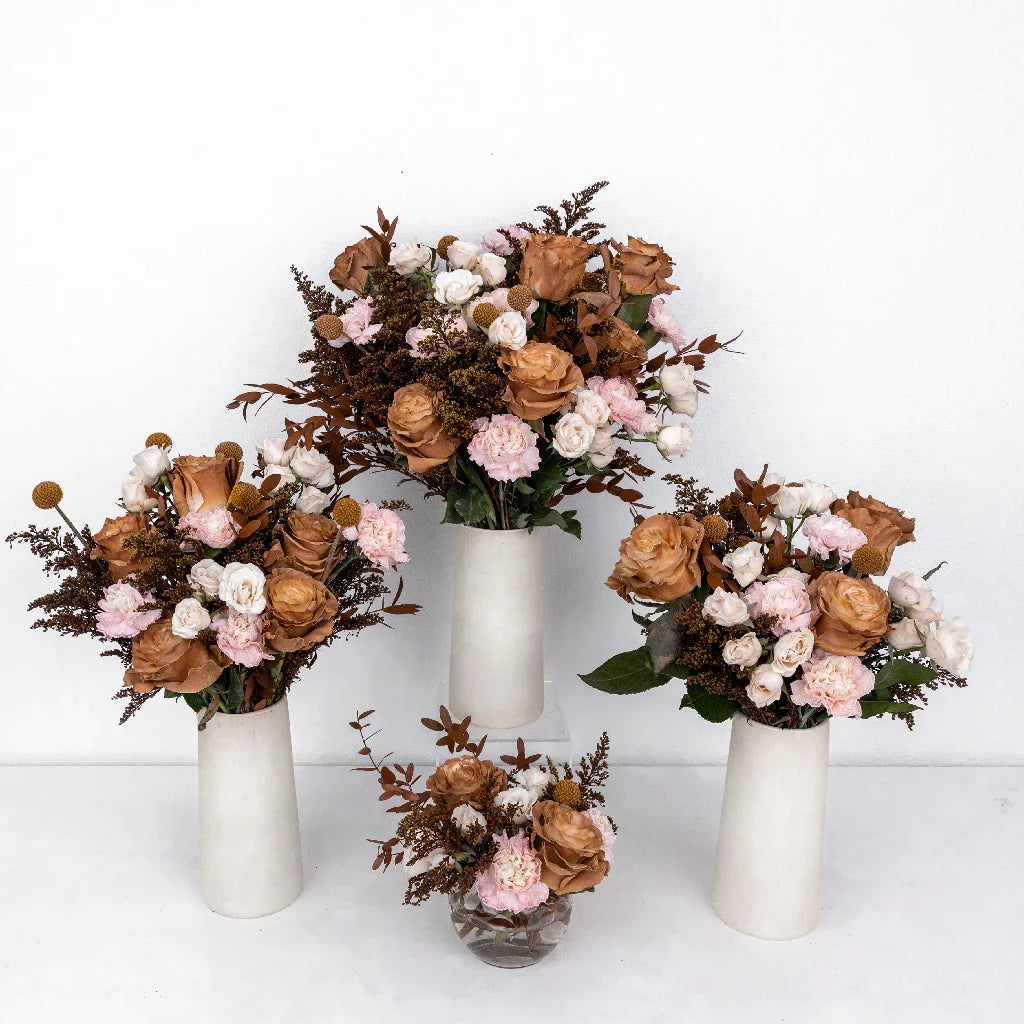 FiftyFlowers Mocha Brown Flower Centerpieces