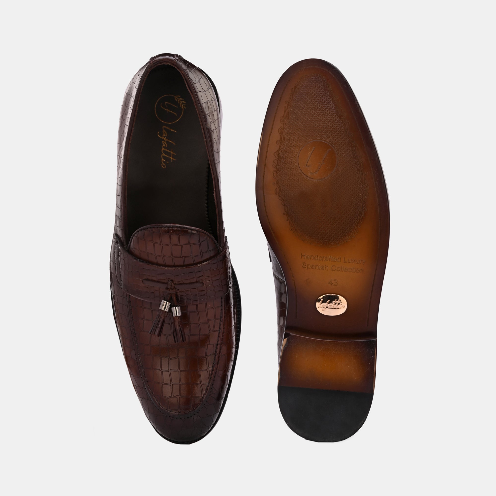 Cherry Laser Engraved Tassel Loafers by Lafattio - view 2