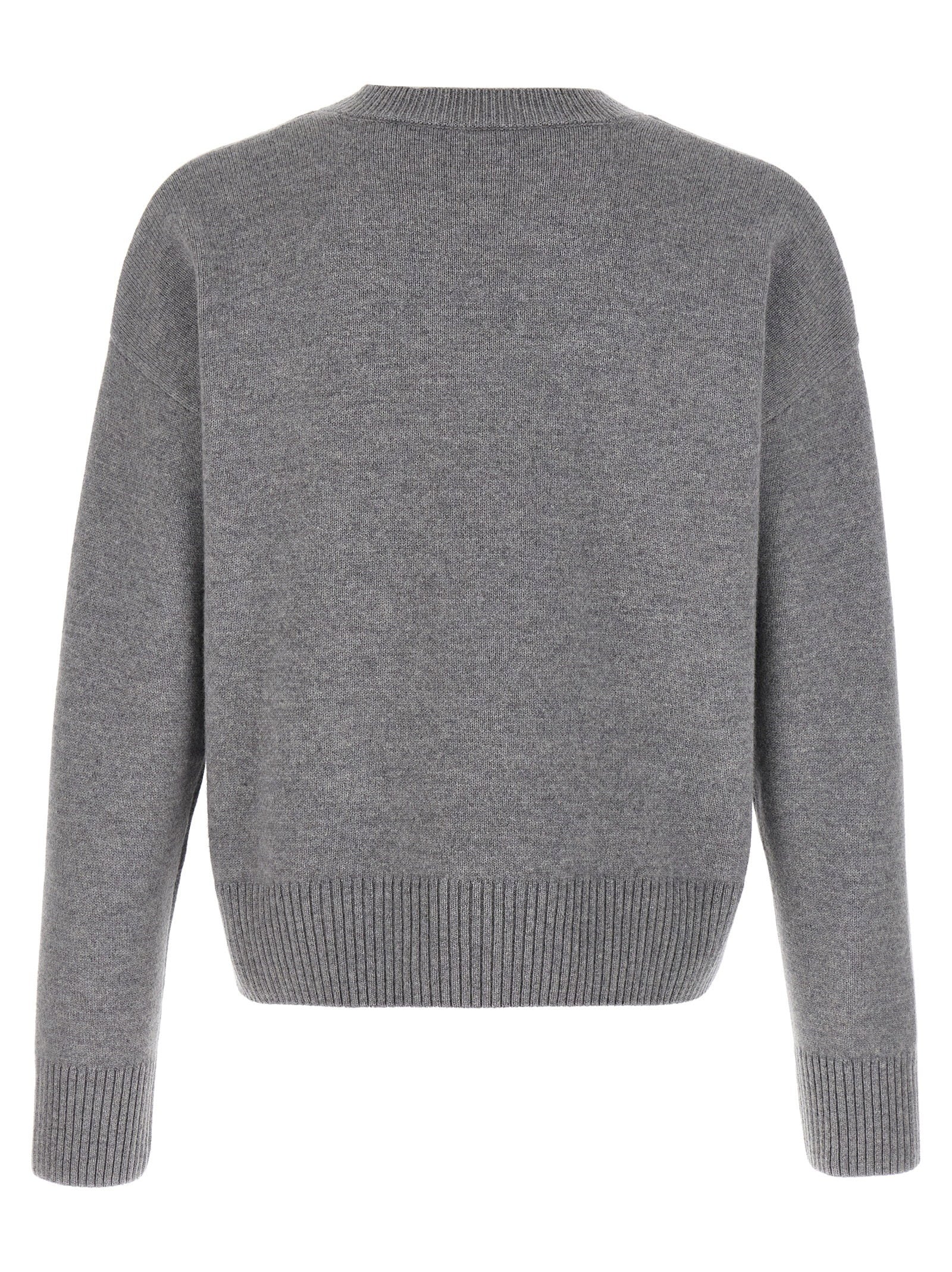 Ami Paris Puff Logo Patch Sweater – 90% wool, 10% cashmere - view 2