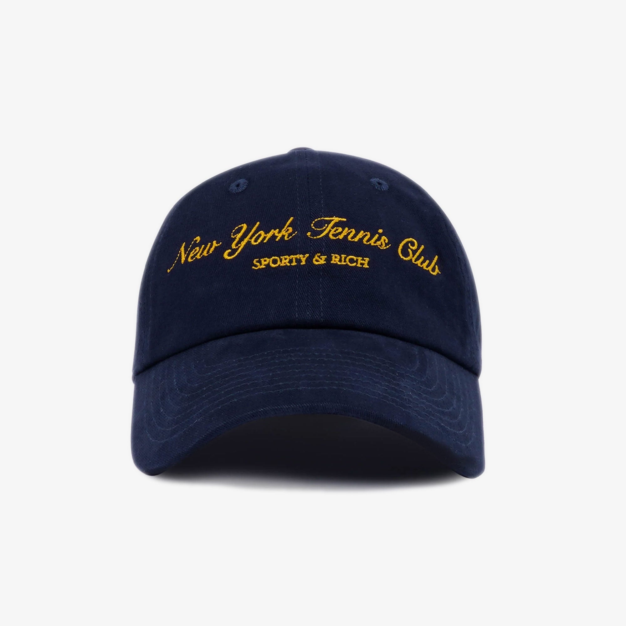 Sporty & Rich | Ny Tennis Club Hat { Navy/gold