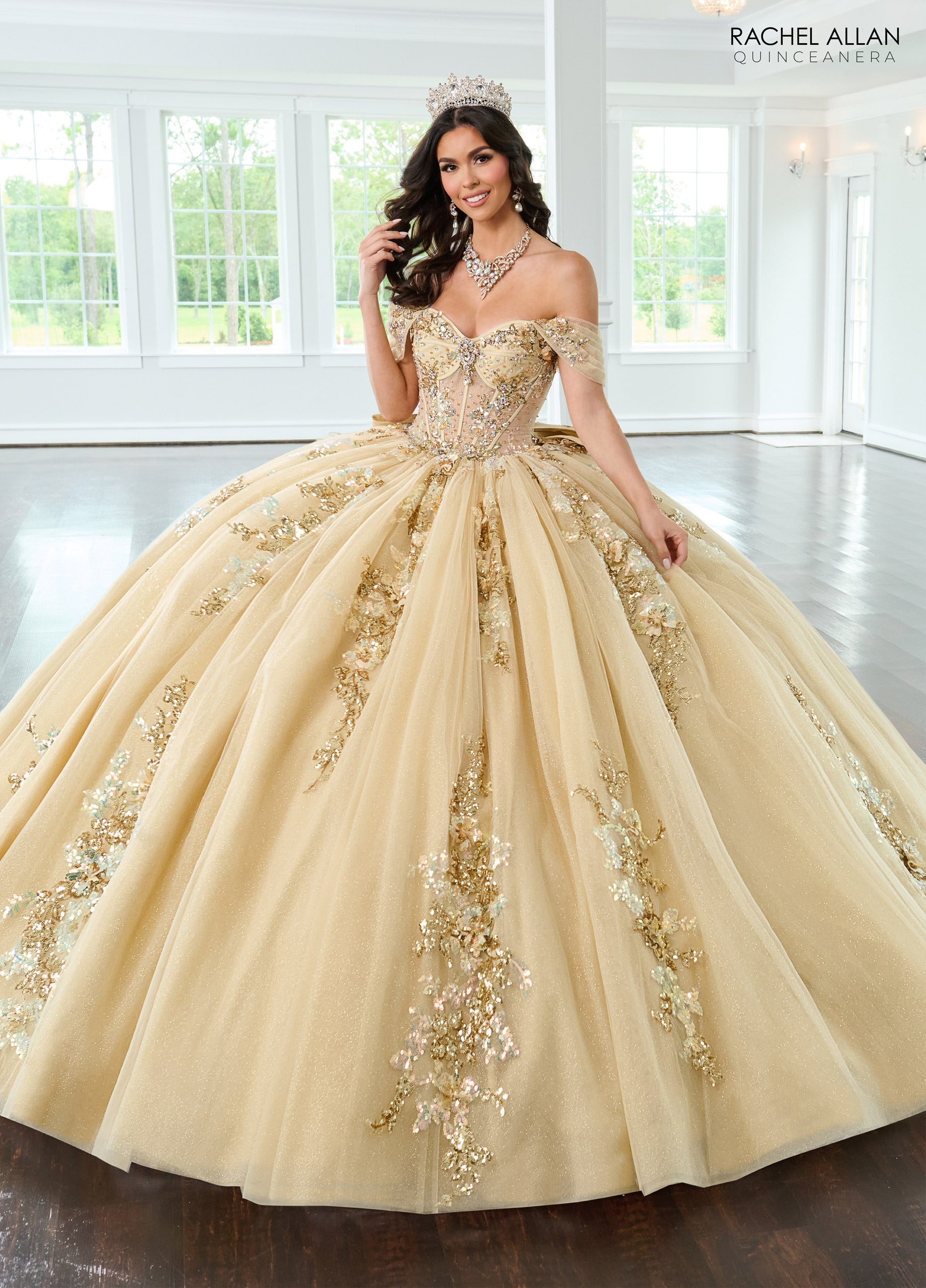 Mary's Bridal Sheer Corset Quinceanera Dress by Rachel Allan RQ2224 - view 5