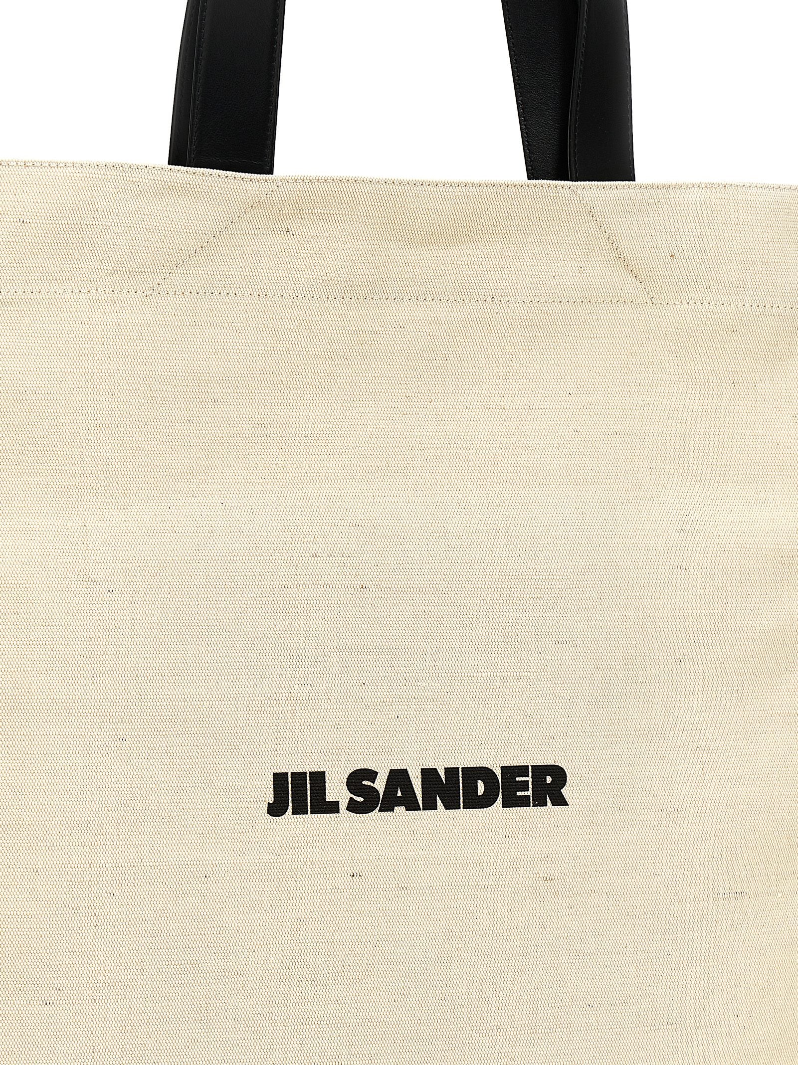 Jil Sander Medium Flat Shopping Bag – 61% jute 39% cotton - view 3