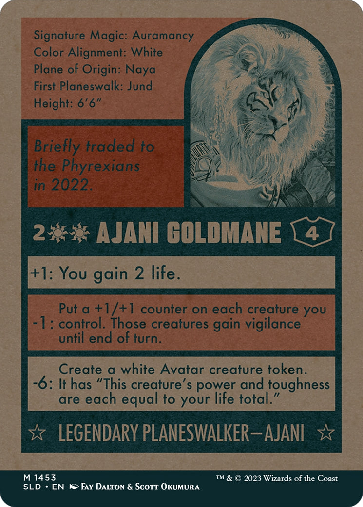 Ajani Goldmane // Ajani Goldmane [1453] [Borderless] [Magic: The Baseballing] [Secret Lair Drop] [Non-Foil] - view 2