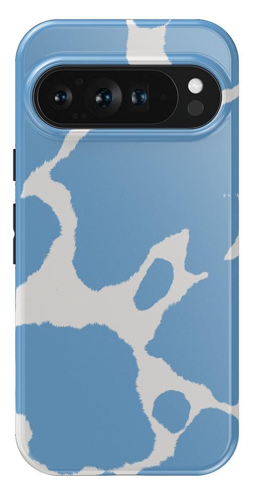 Casetry Current MOOd | Light Blue Cow Print Google Pixel Case - view 15
