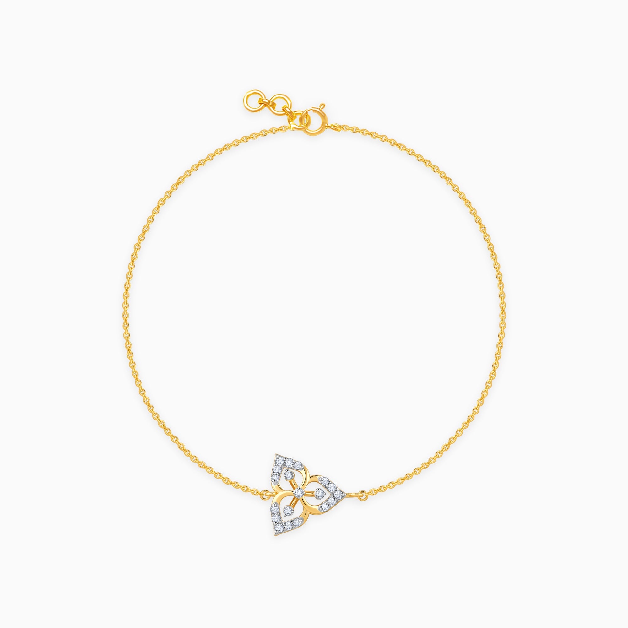 GIVA Jewellery Gold Jasmine Diamond Bracelet