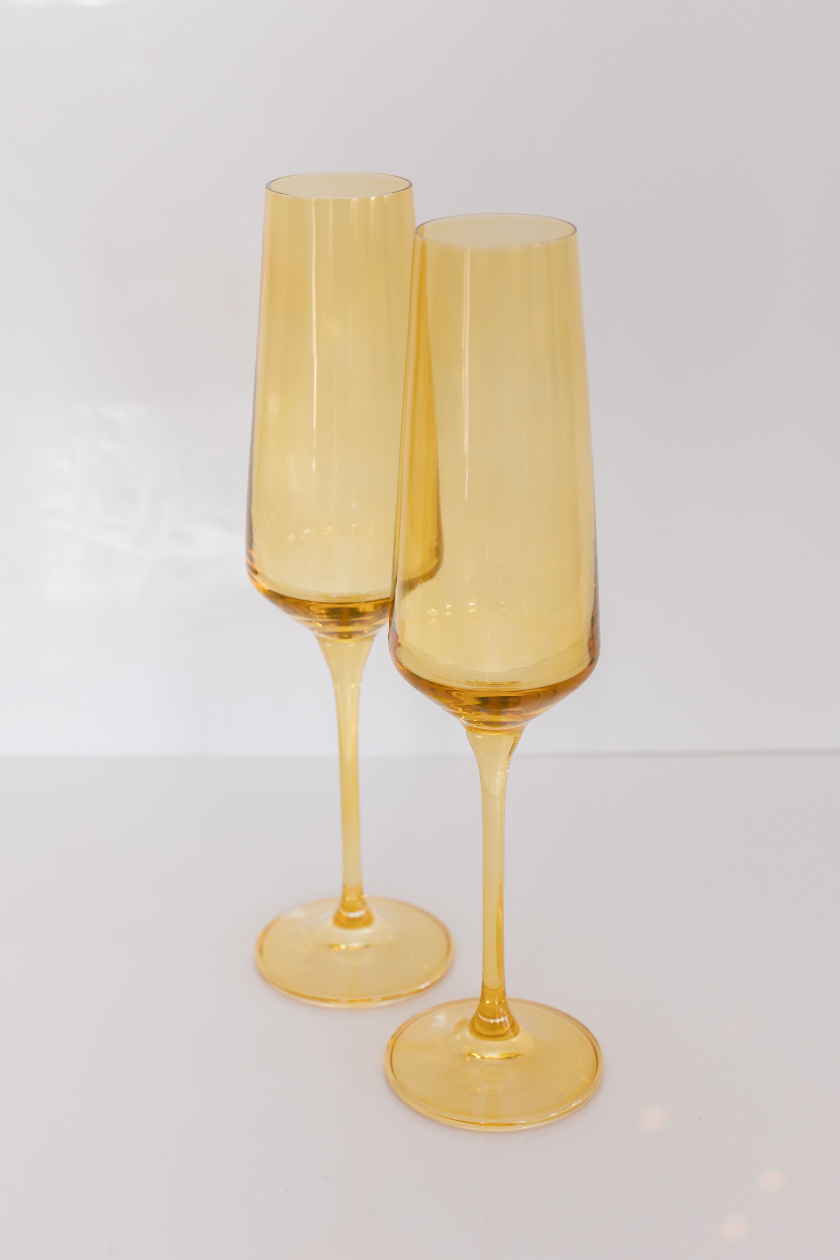 Estelle Colored Glass Estelle Colored Champagne Flute - Set of 2 {Yellow}