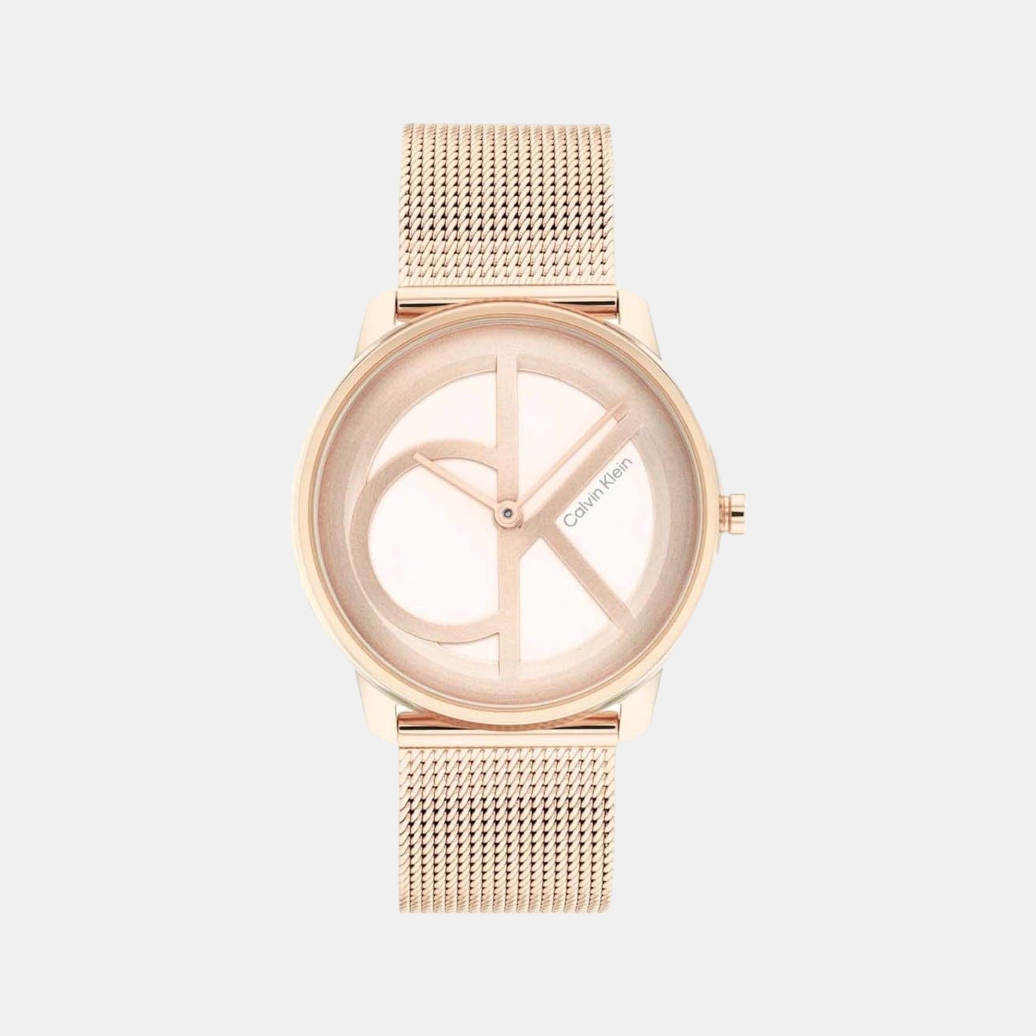 Calvin Klein Ck Iconic Unisex Quartz Gold Dial Analog Stainless Steel Watch 25200035