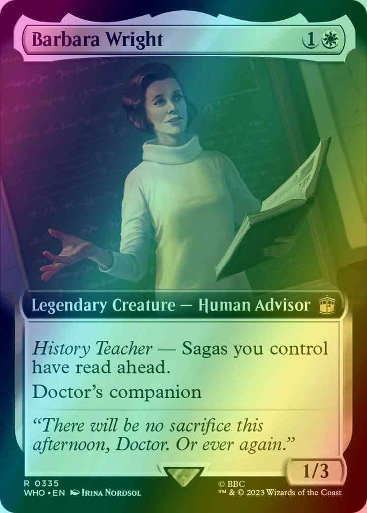 Barbara wright 335 – Magic Barbara Wright [335] [Extended Art] [Universes Beyond: Doctor Who] [Foil]