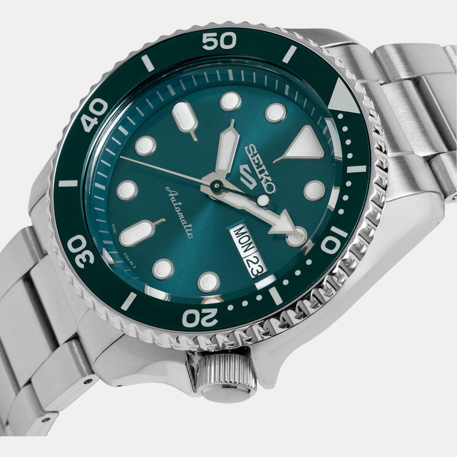 Seiko 5 Sports Men Automatic Green Dial Analog Stainless Steel Watch SRPD61K1 - view 2