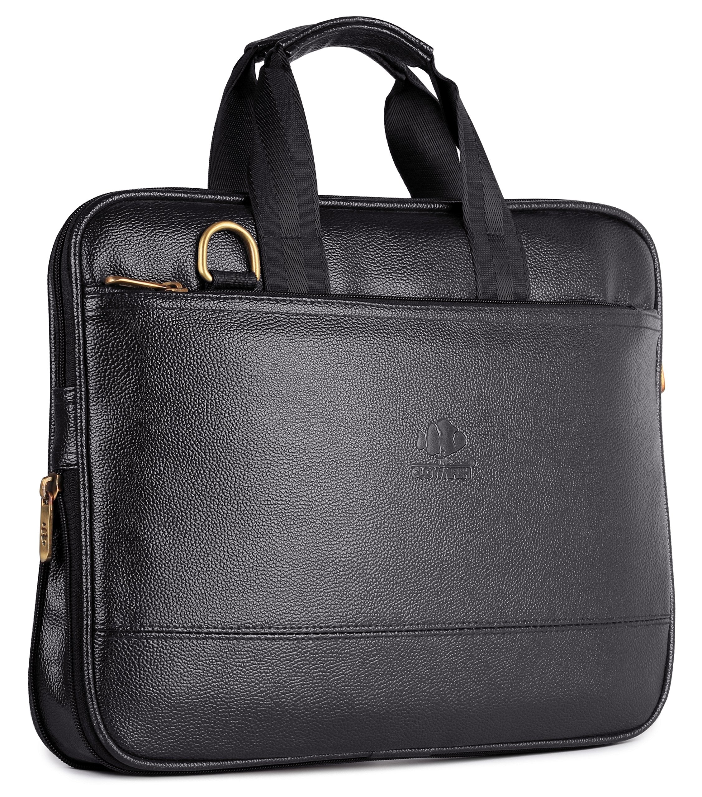 THE CLOWNFISH Vegan Leather 8.4 Liters Briefcase |Slim Expendable Bag| |Mac Air| Up to 14 inch laptop size|Laptop Bag|Macbook|Pro Macbook Air|Slim Bag - view 3
