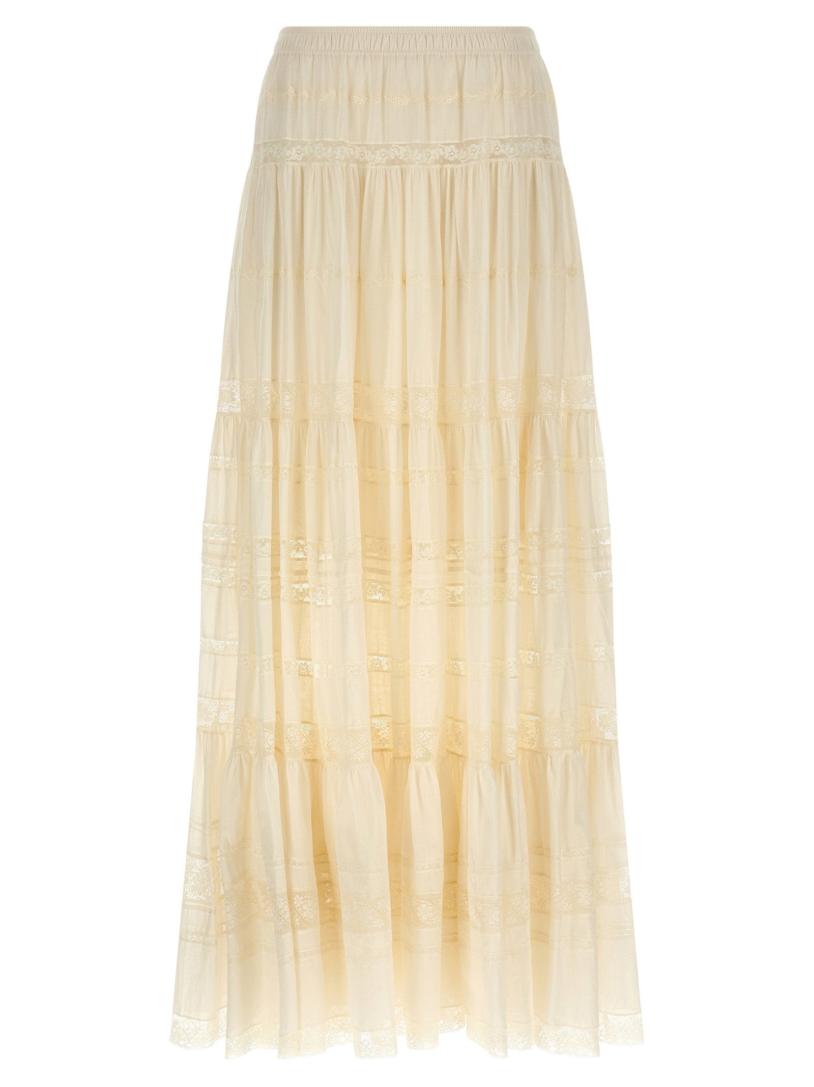 Ermanno Scervino Lace Insert Skirt – 100% cotton