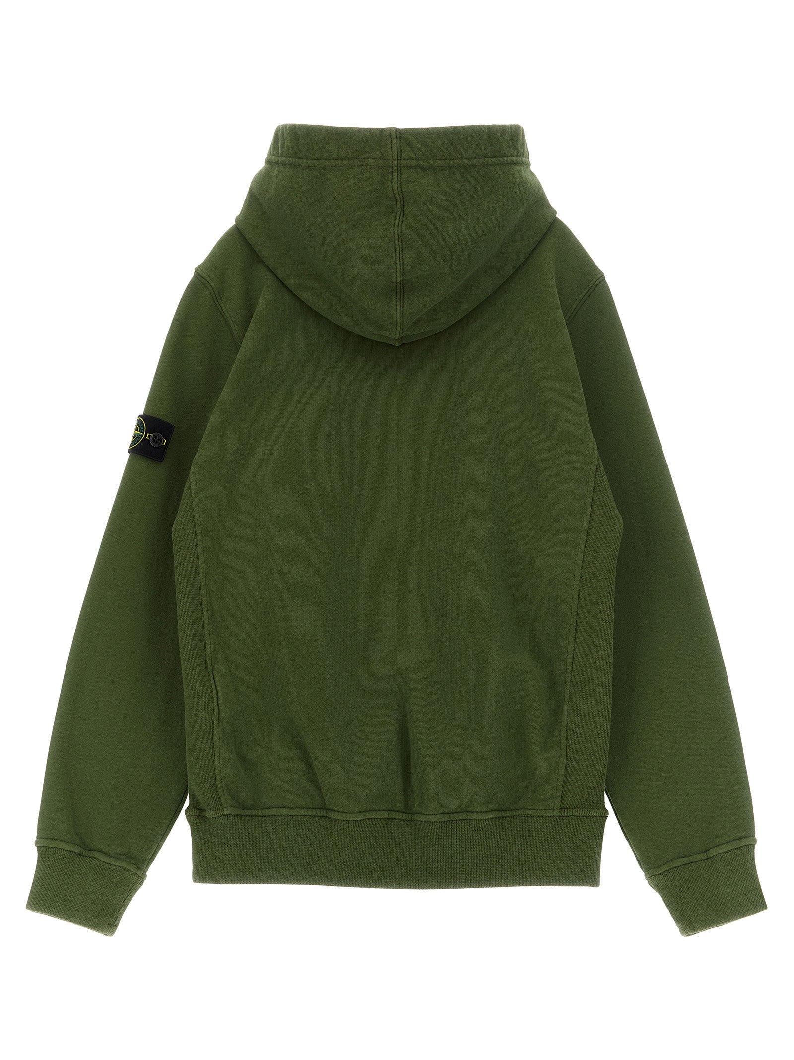 Stone Island Junior Badge Logo Hoodie – 100% cotton - view 2