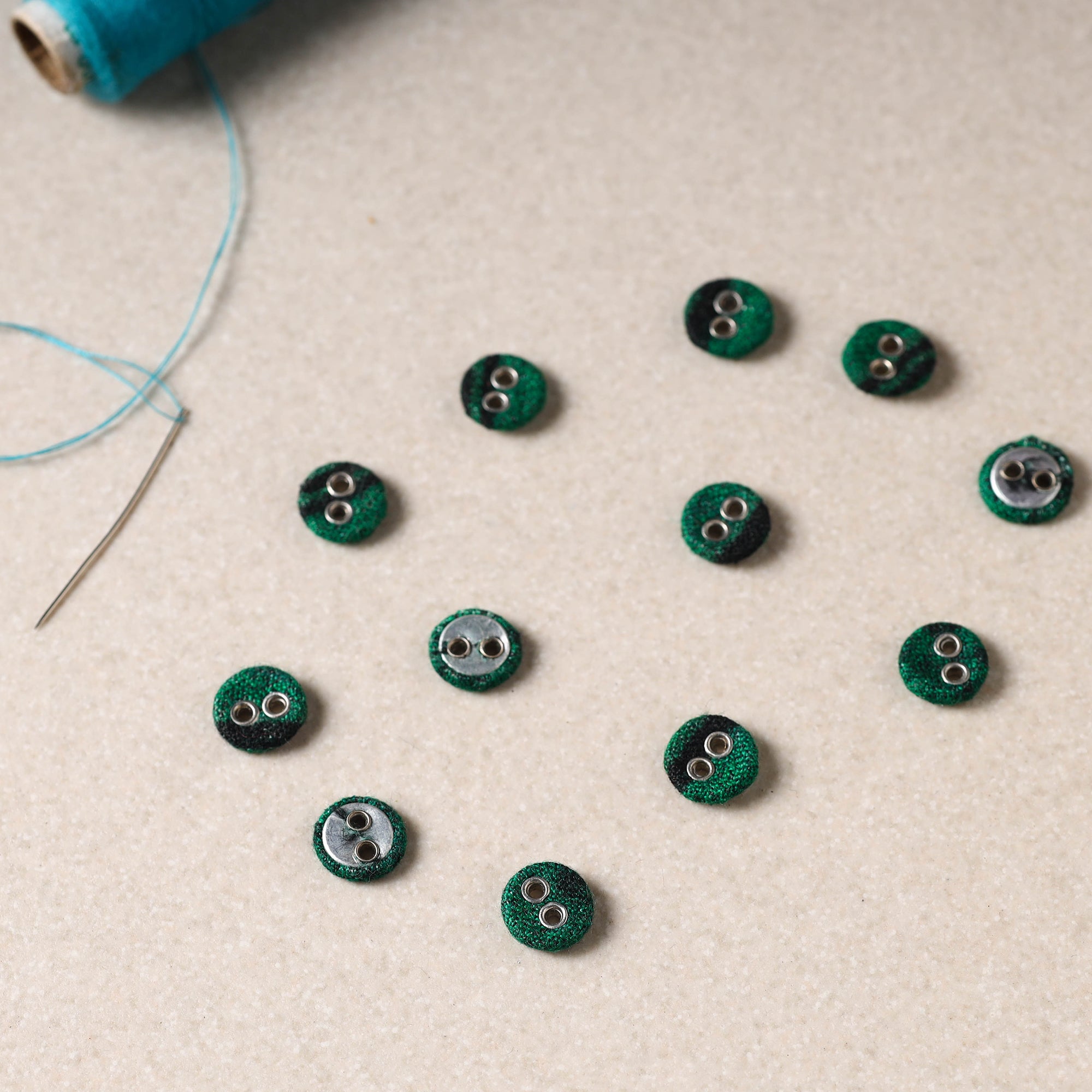 BUTTON BAAZ 1cm Buttonbaaz Handmade Button Small (Set of 12) 41