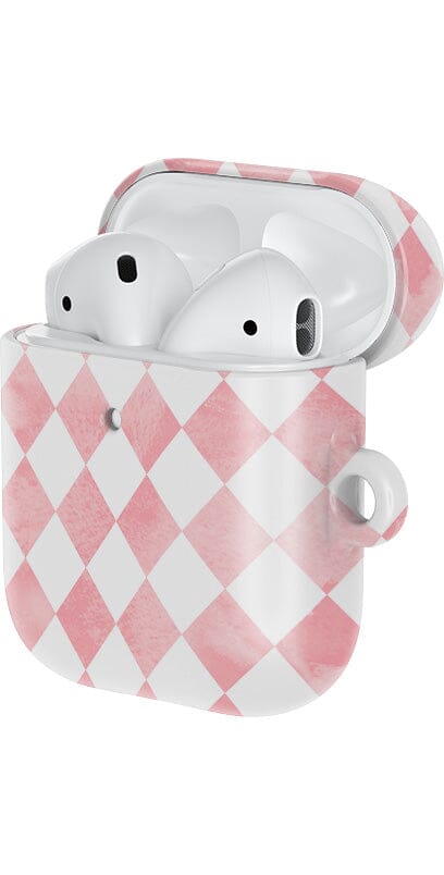 Casetry Queen of Diamonds | Pink Watercolor AirPods Case - view 2