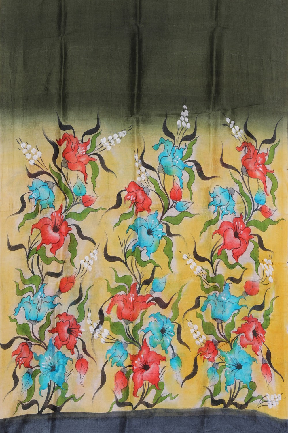 Kalanjali Hand-Painted Tussar Silk Dupatta - view 3