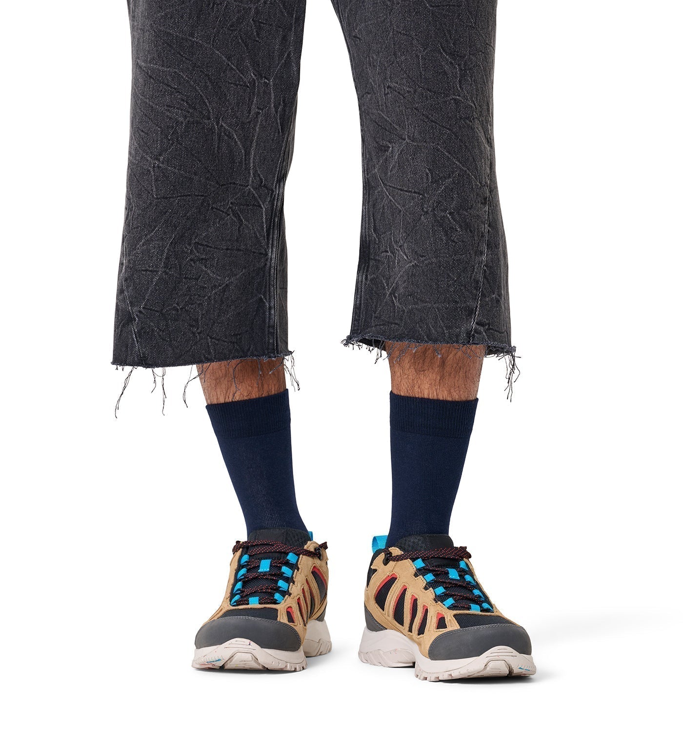 Happy Socks Unisex Navy Blue Solid Color Crew Length Socks for Women and Men - view 2